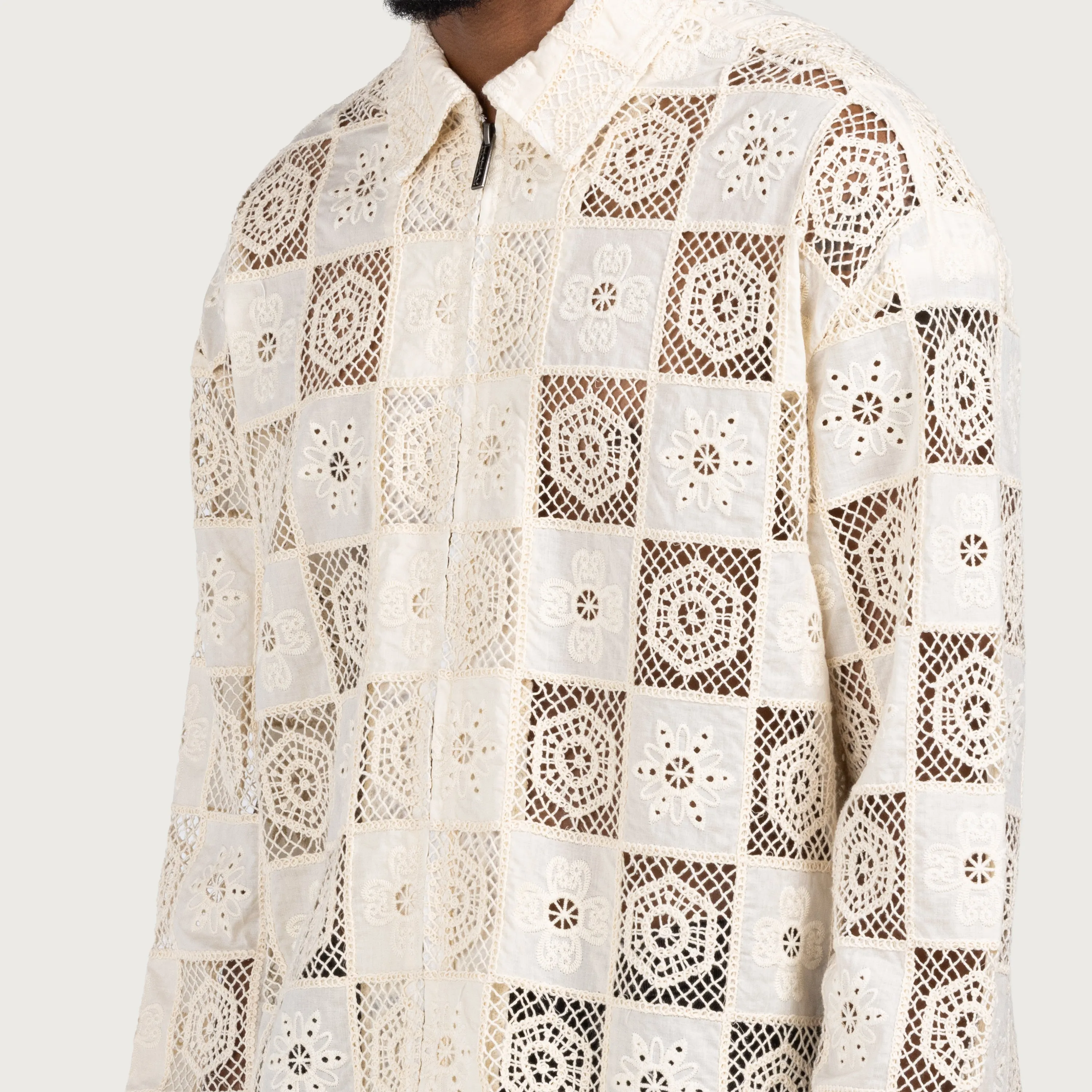 Crochet Full Zip - Bone sold by Honor the Gift product image thumbnail 3