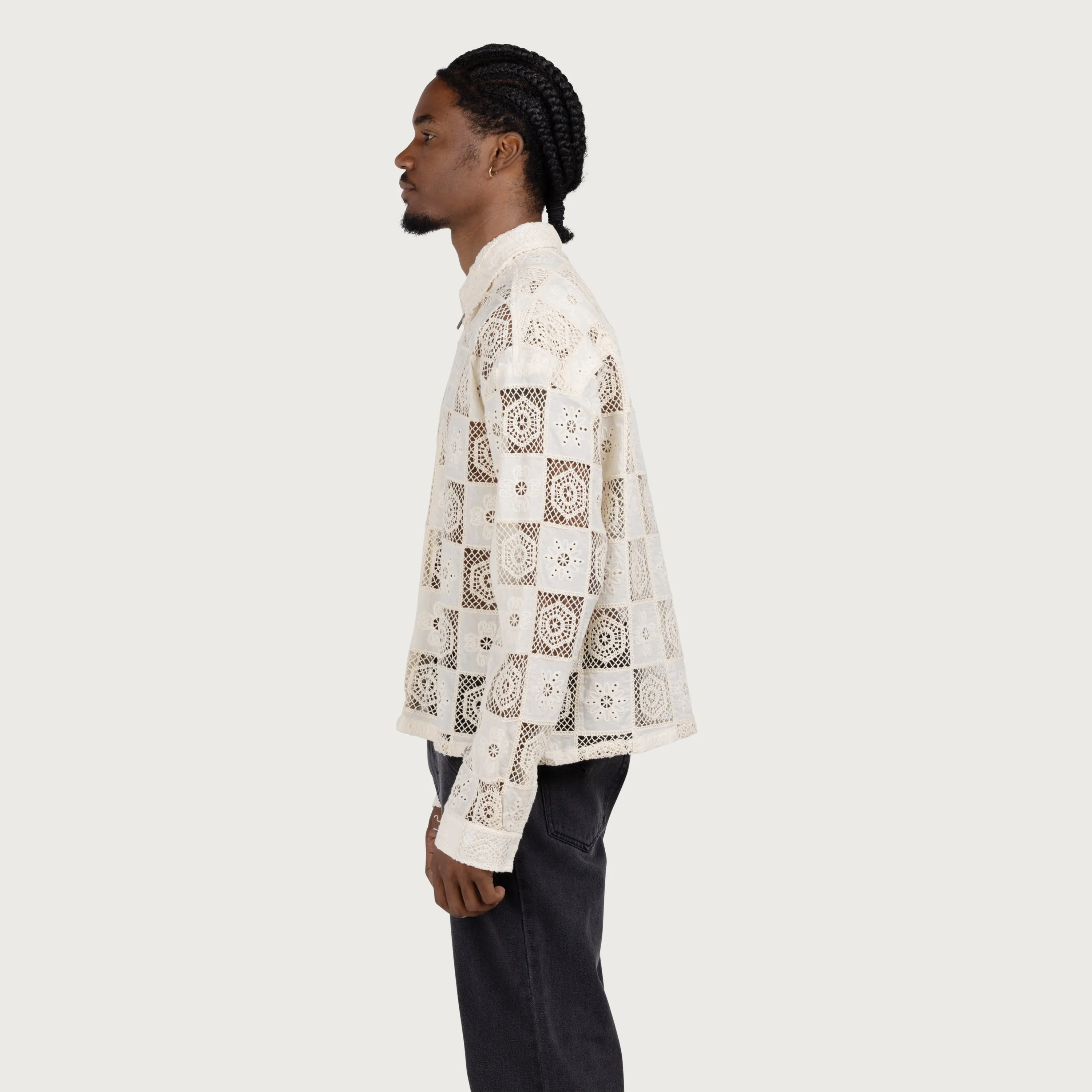 Crochet Full Zip - Bone sold by Honor the Gift product image thumbnail 4