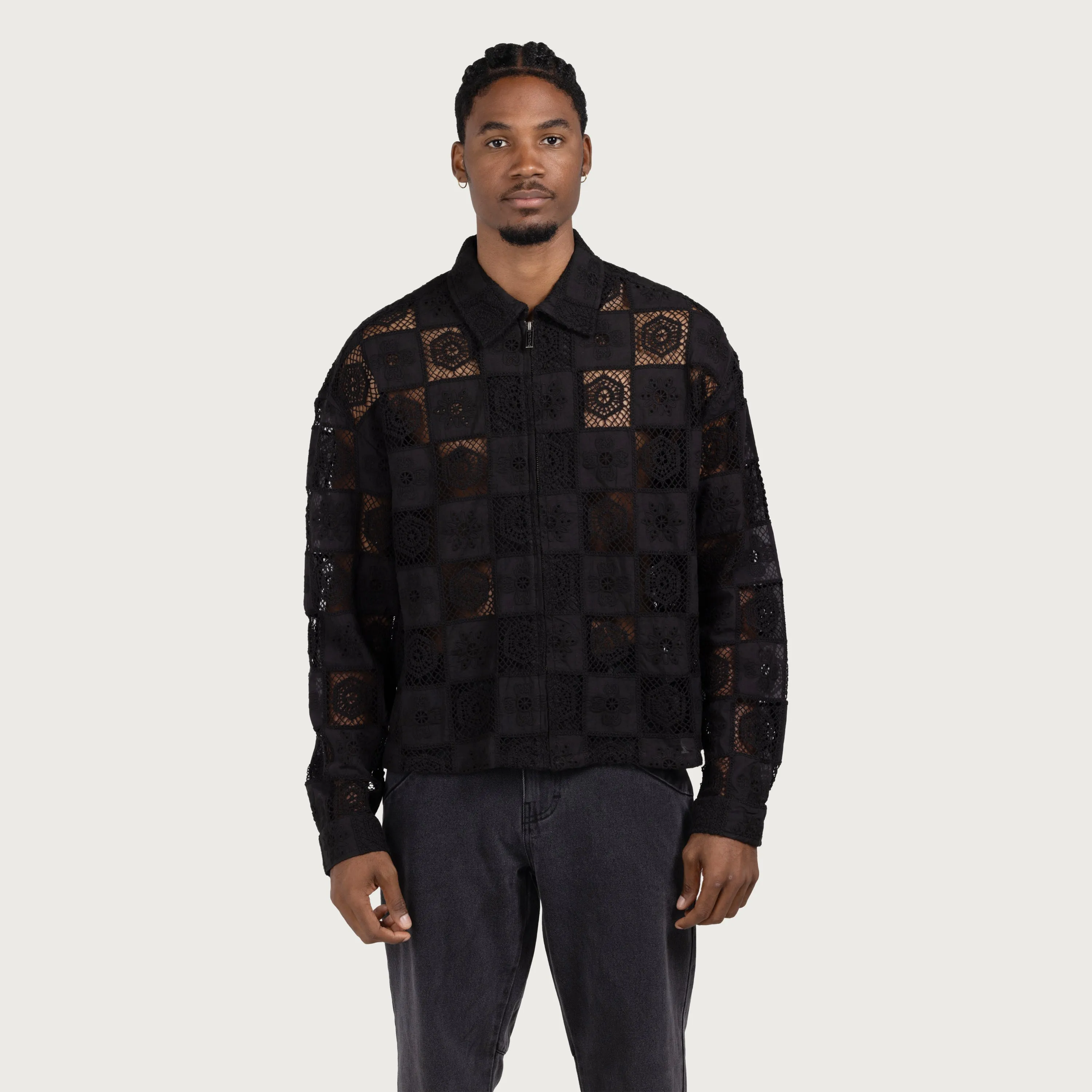 Crochet Full Zip - Black sold by Honor the Gift product image thumbnail 2