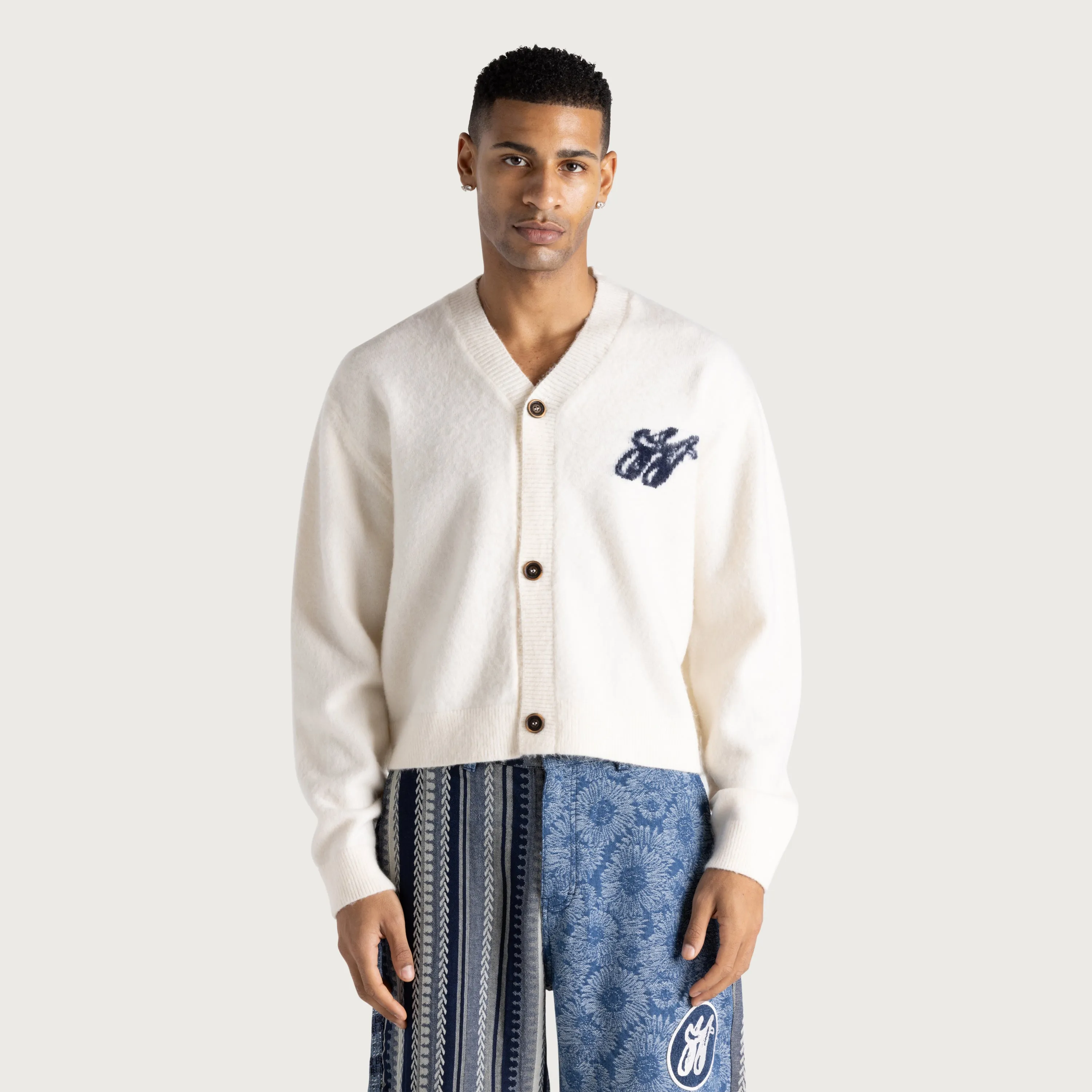 H Brushed Knit Cardigan - Bone sold by Honor the Gift product image thumbnail 2