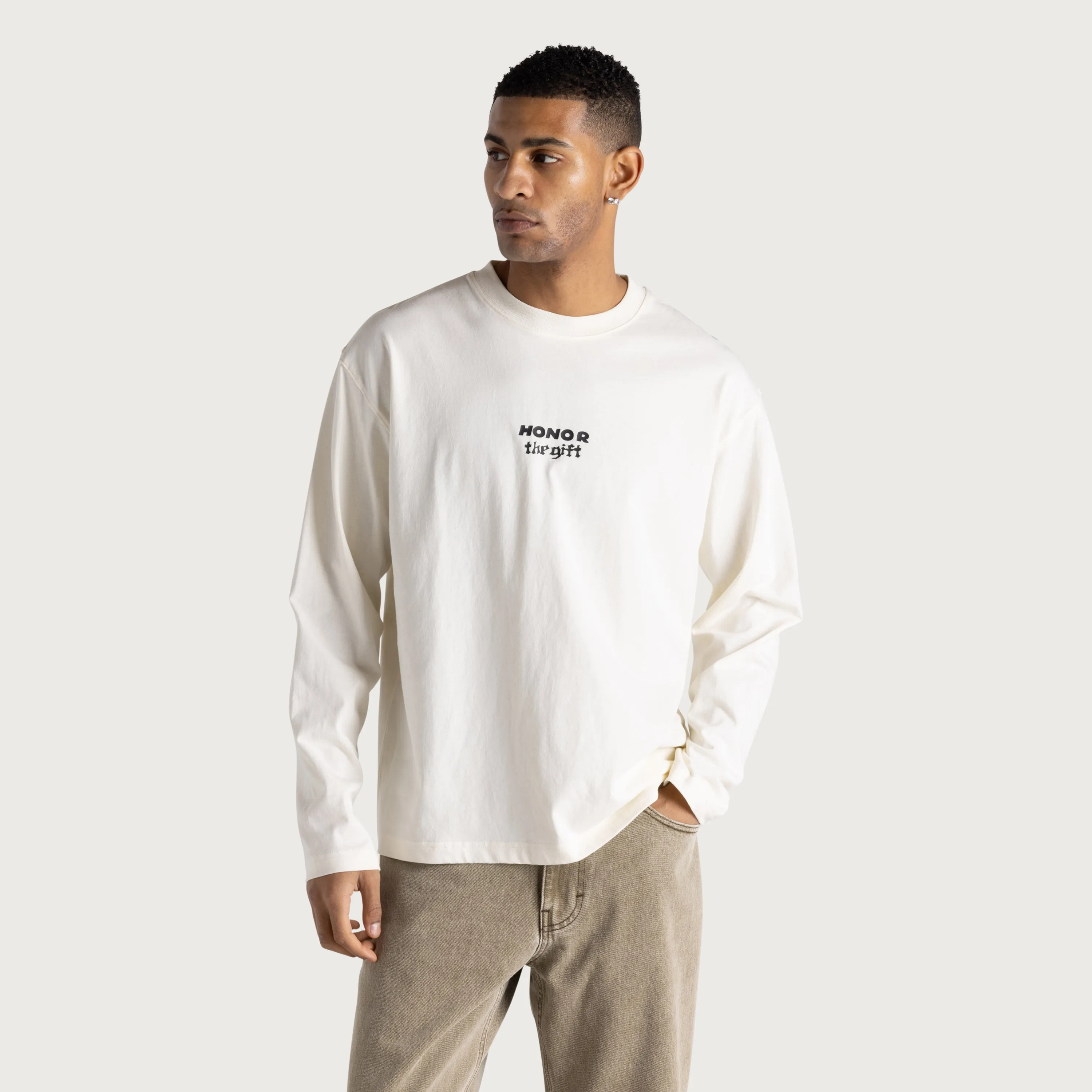 Running Shit L/S Tee - White sold by Honor the Gift product image thumbnail 2