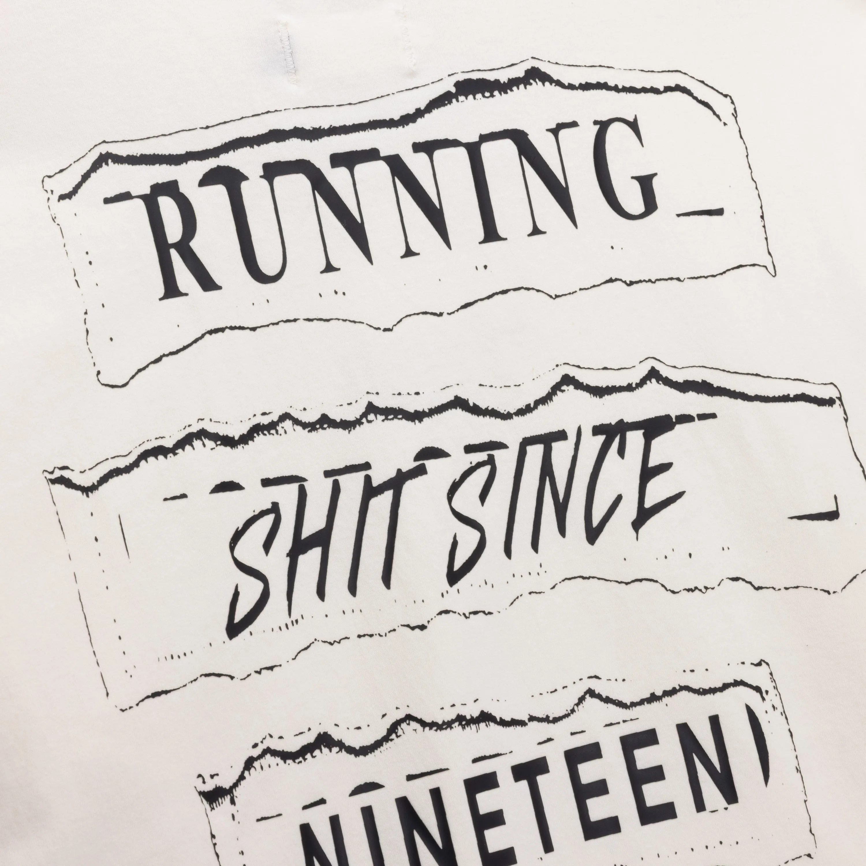 Running Shit L/S Tee - White sold by Honor the Gift product image thumbnail 5