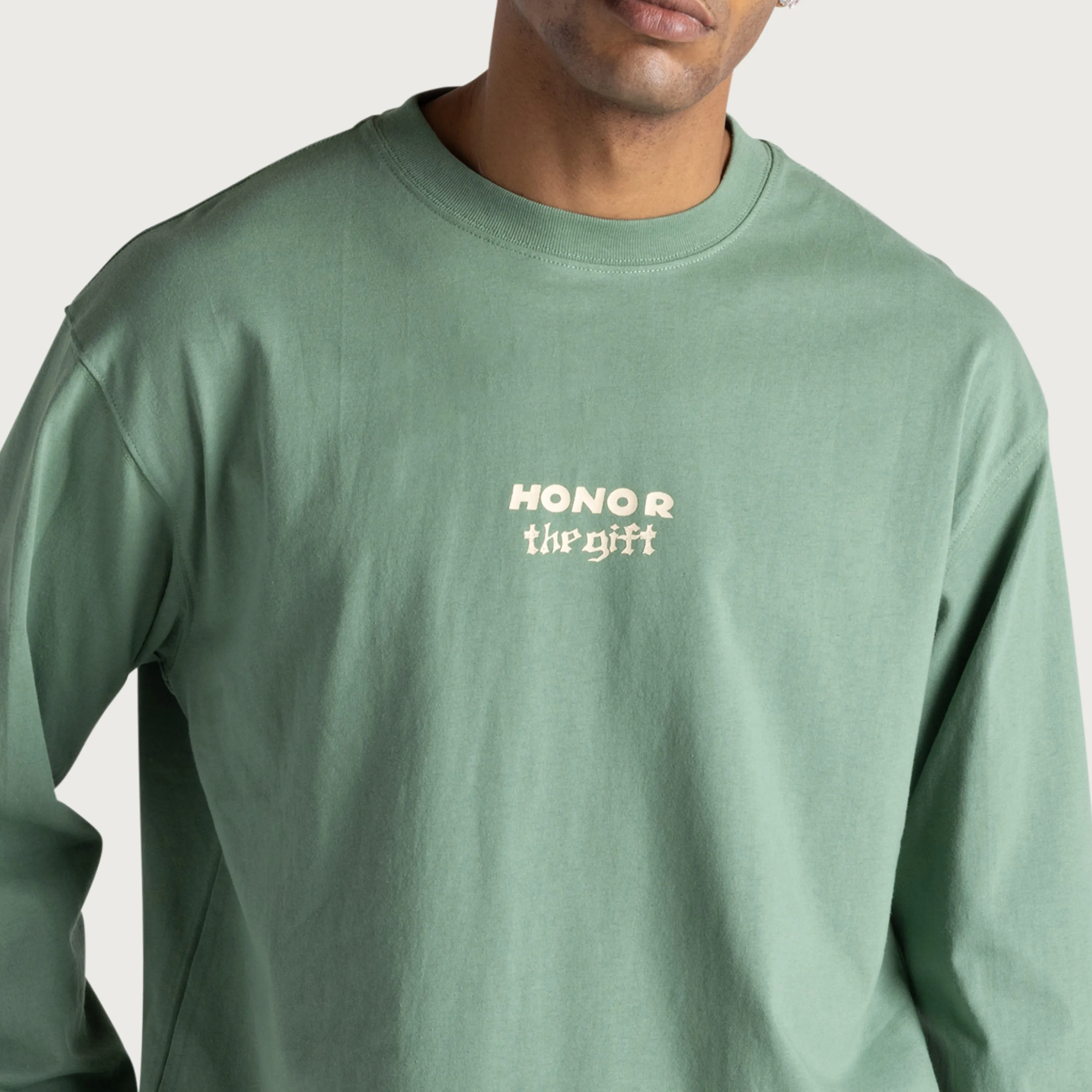 Running Shit L/S Tee - Mint sold by Honor the Gift product image thumbnail 4