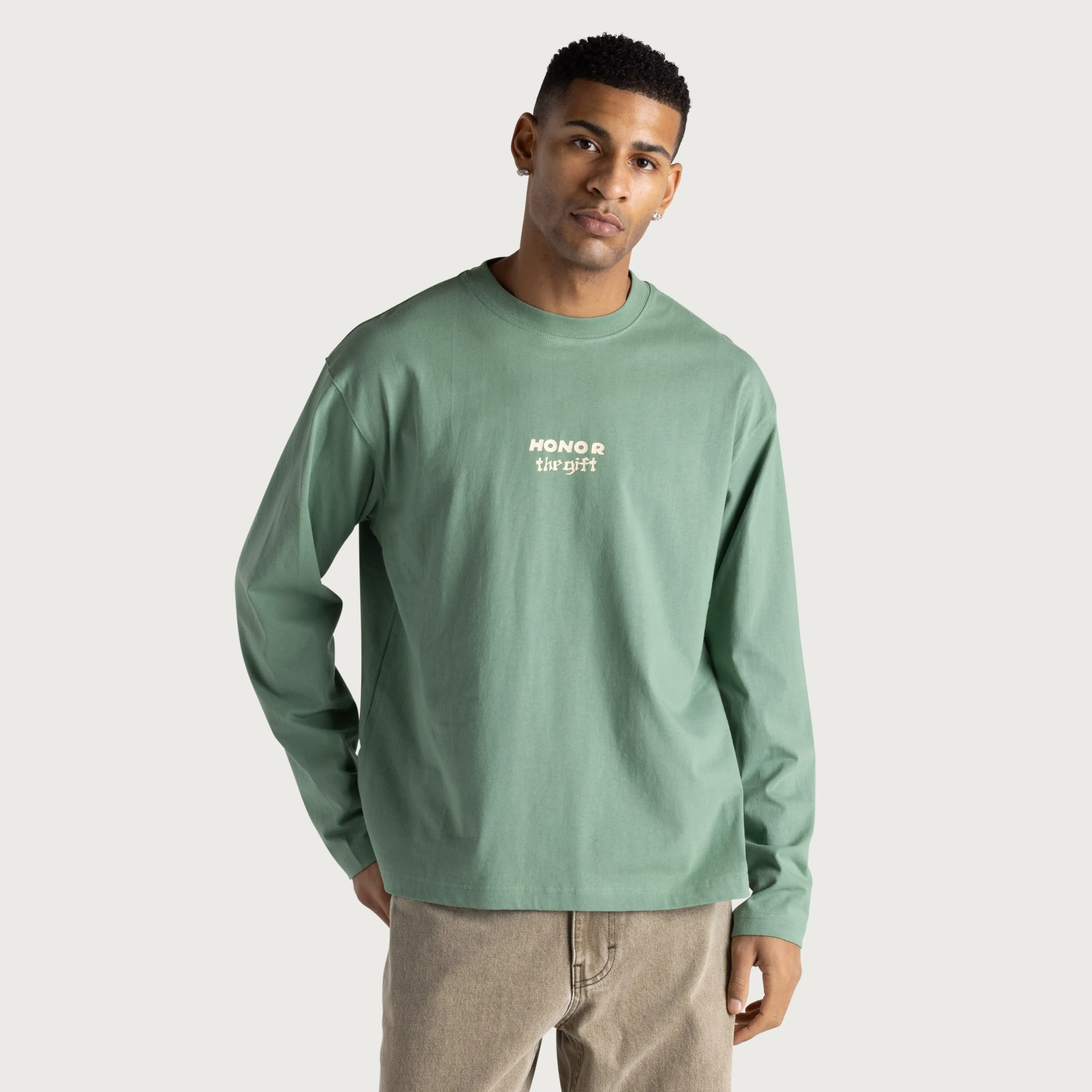 Running Shit L/S Tee - Mint sold by Honor the Gift product image thumbnail 2