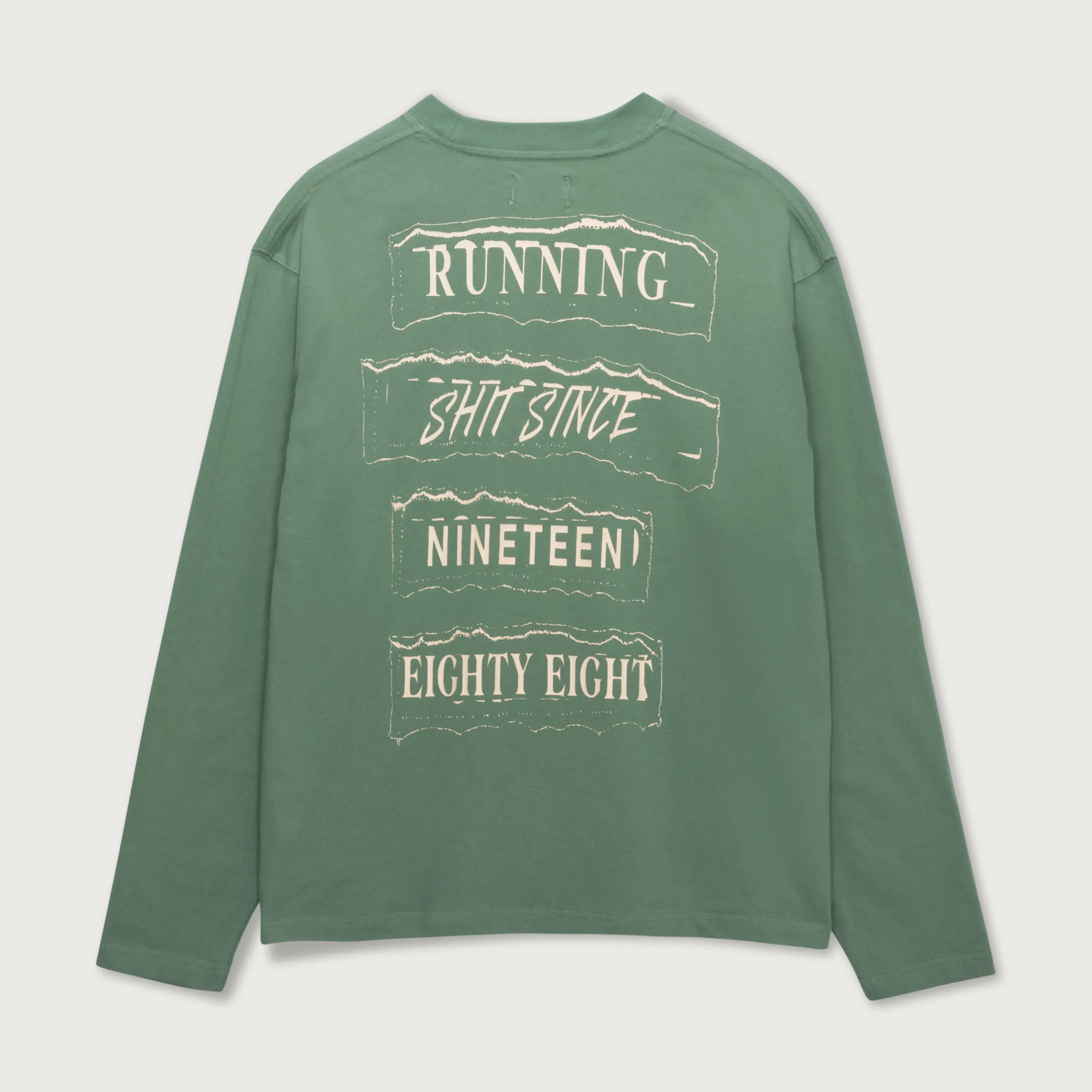 Running Shit L/S Tee - Mint sold by Honor the Gift product image thumbnail 5