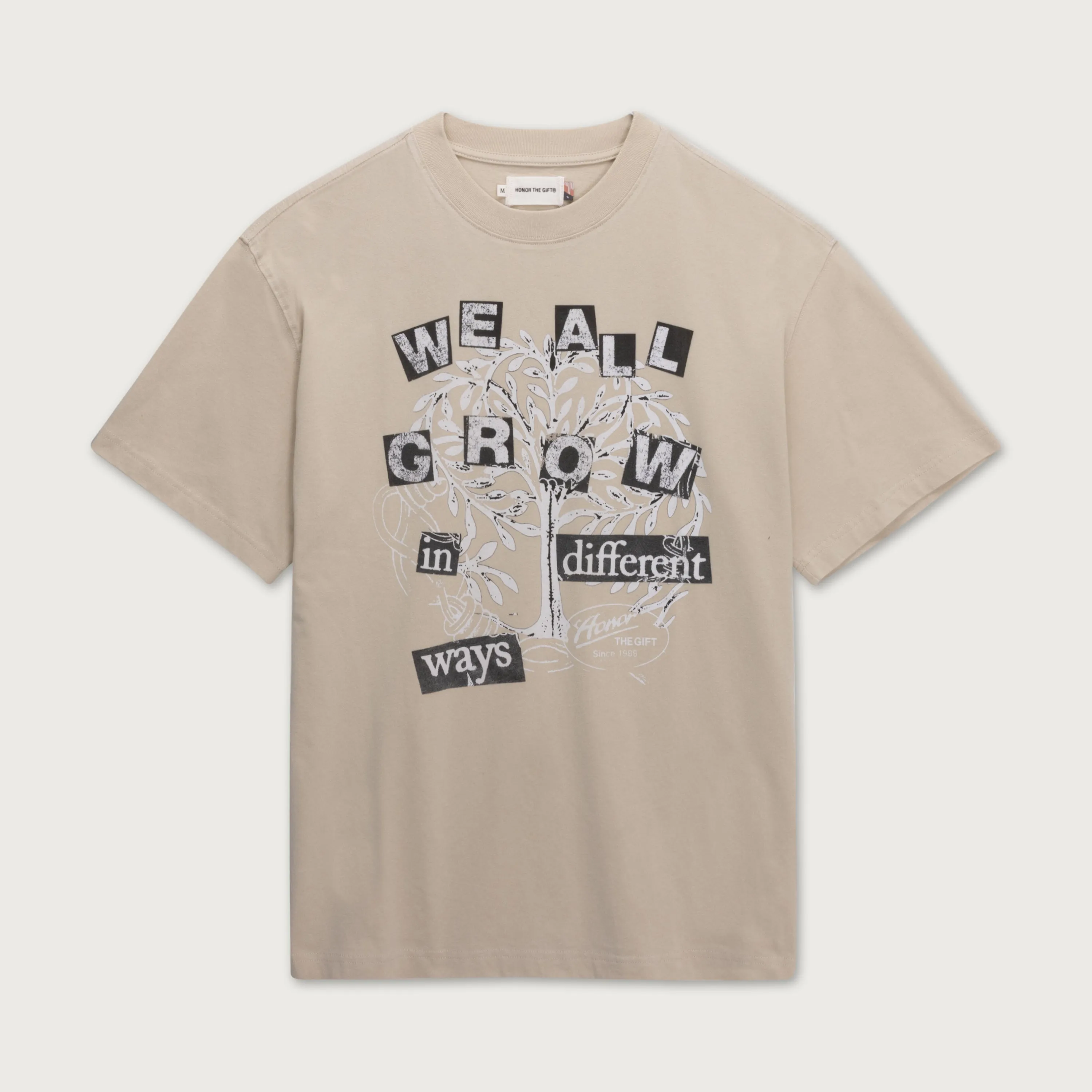 We All Grow Tee - Taupe sold by Honor the Gift