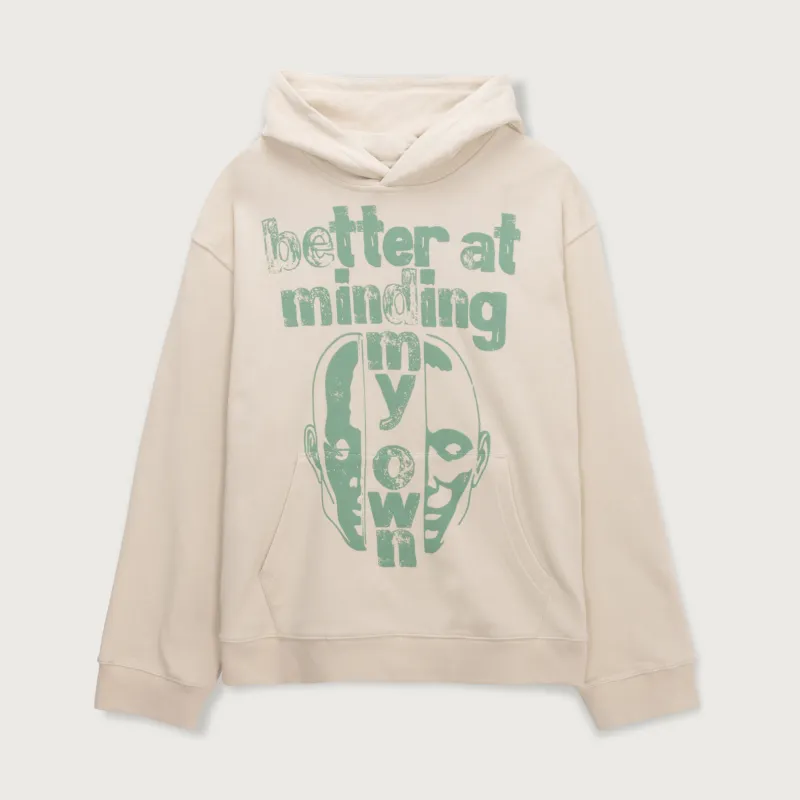 Better At Minding My Own Hoodie - Taupe sold by Honor the Gift