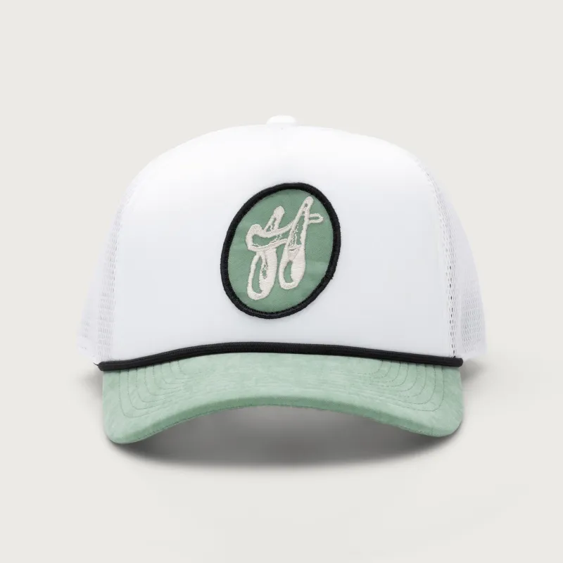 H Patch Trucker Cap - Bone made by Honor the Gift