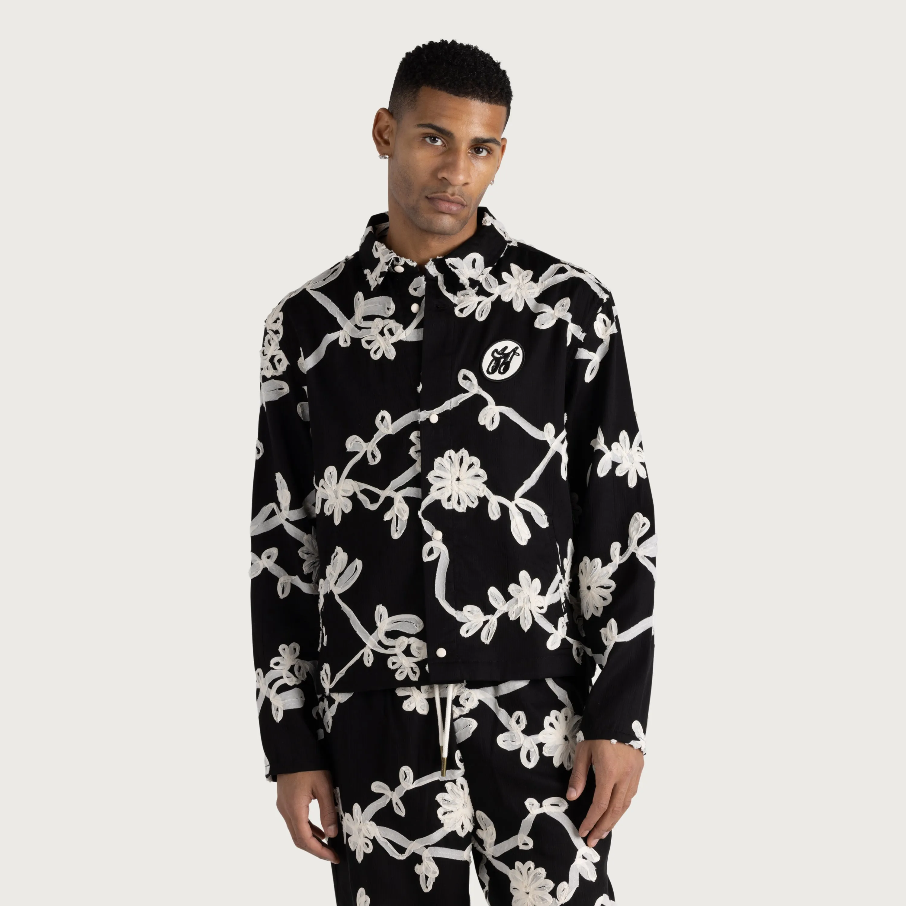 Floral Ribbon Button Up - Black sold by Honor the Gift product image thumbnail 2