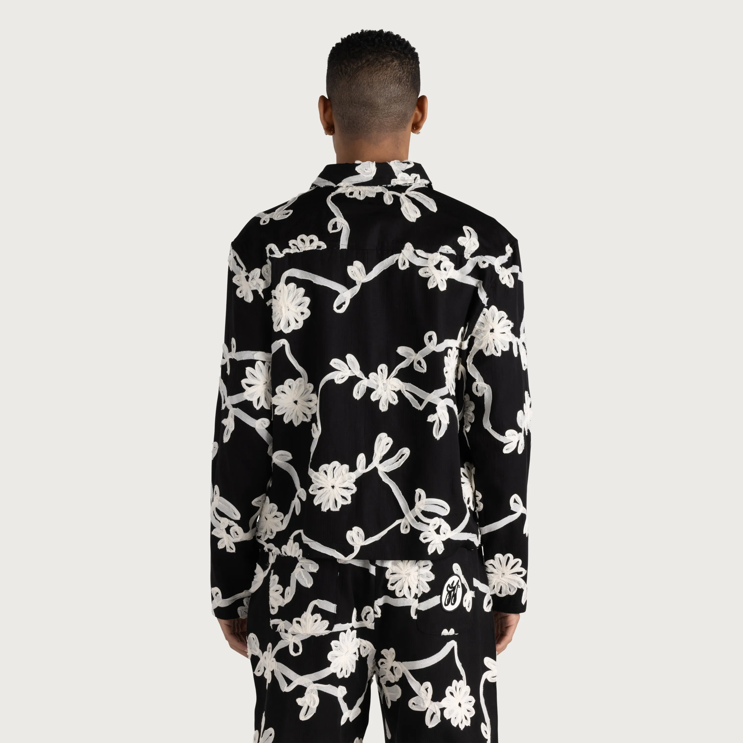 Floral Ribbon Button Up - Black sold by Honor the Gift product image thumbnail 3