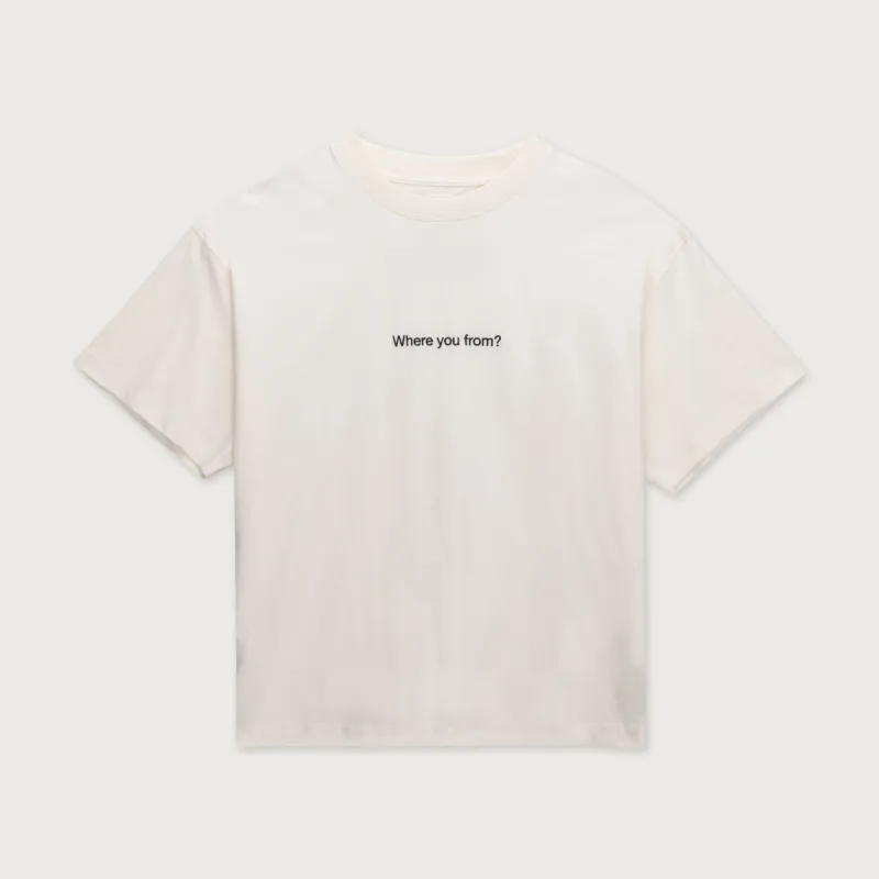 Where You From Tee - White made by Honor the Gift