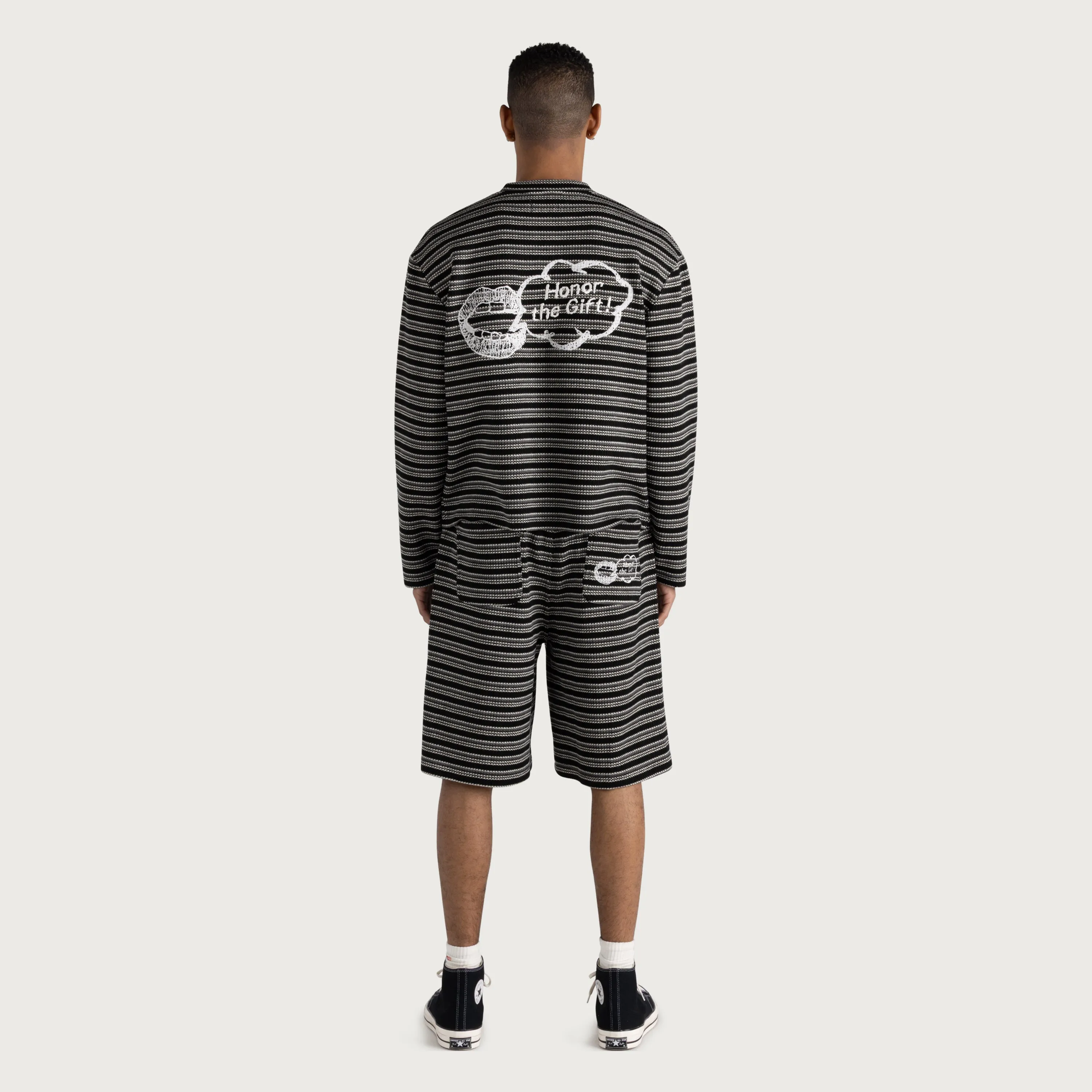 Speak Striped Short - Black sold by Honor the Gift product image thumbnail 3