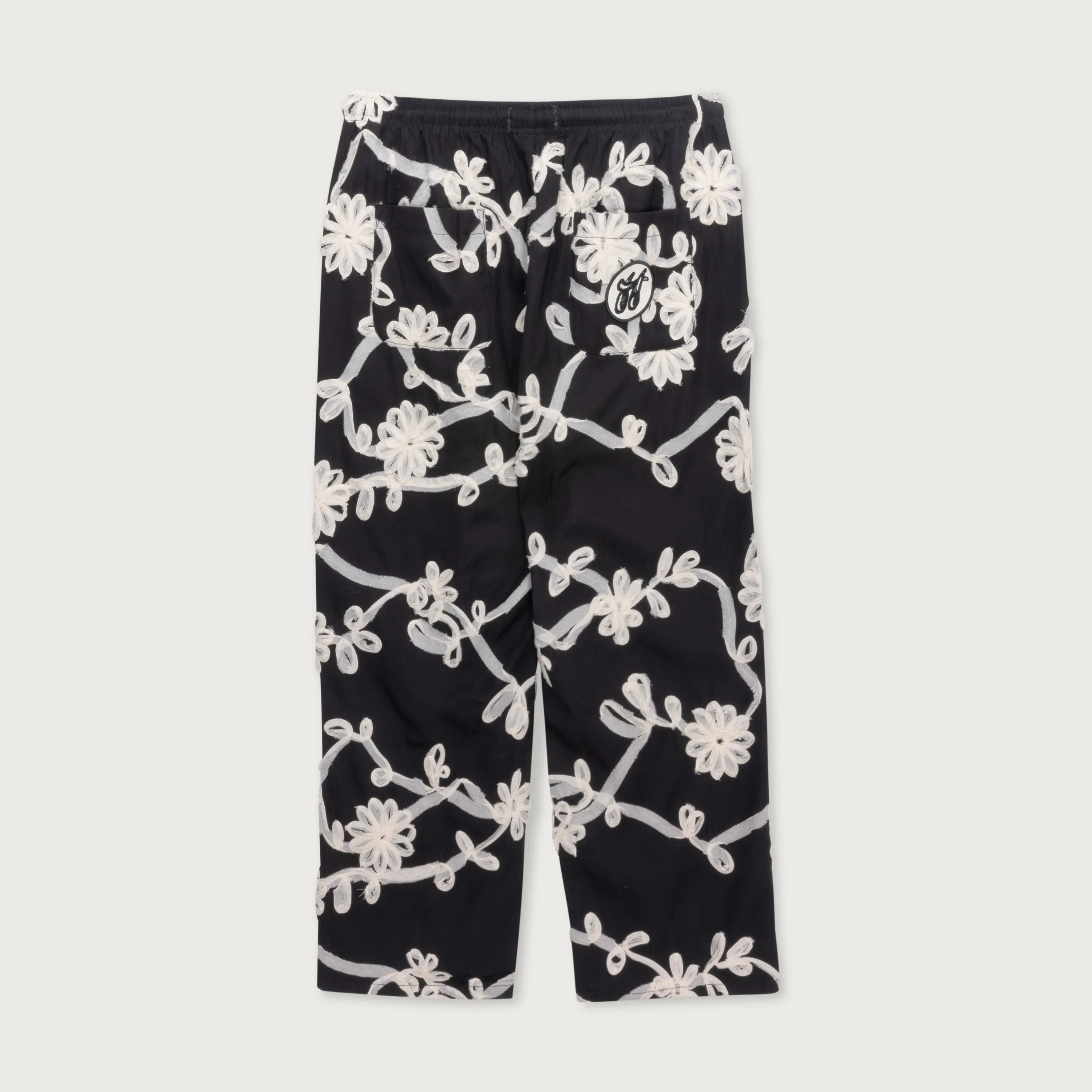 Floral Ribbon Ankle Pant - Black sold by Honor the Gift product image thumbnail 4