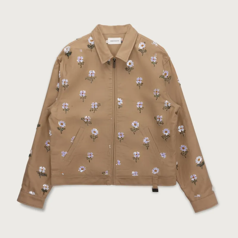 Flowers Beaded Jacket - Taupe made by Honor the Gift