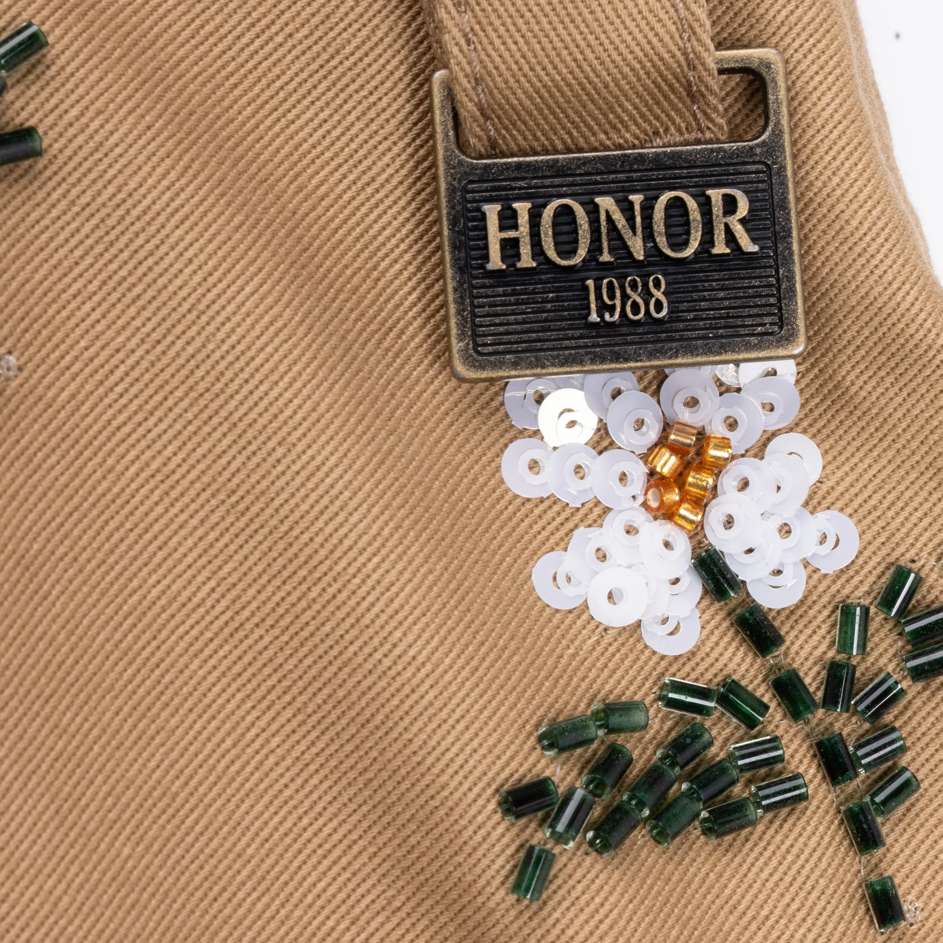 Flowers Beaded Pant - Taupe sold by Honor the Gift product image thumbnail 4