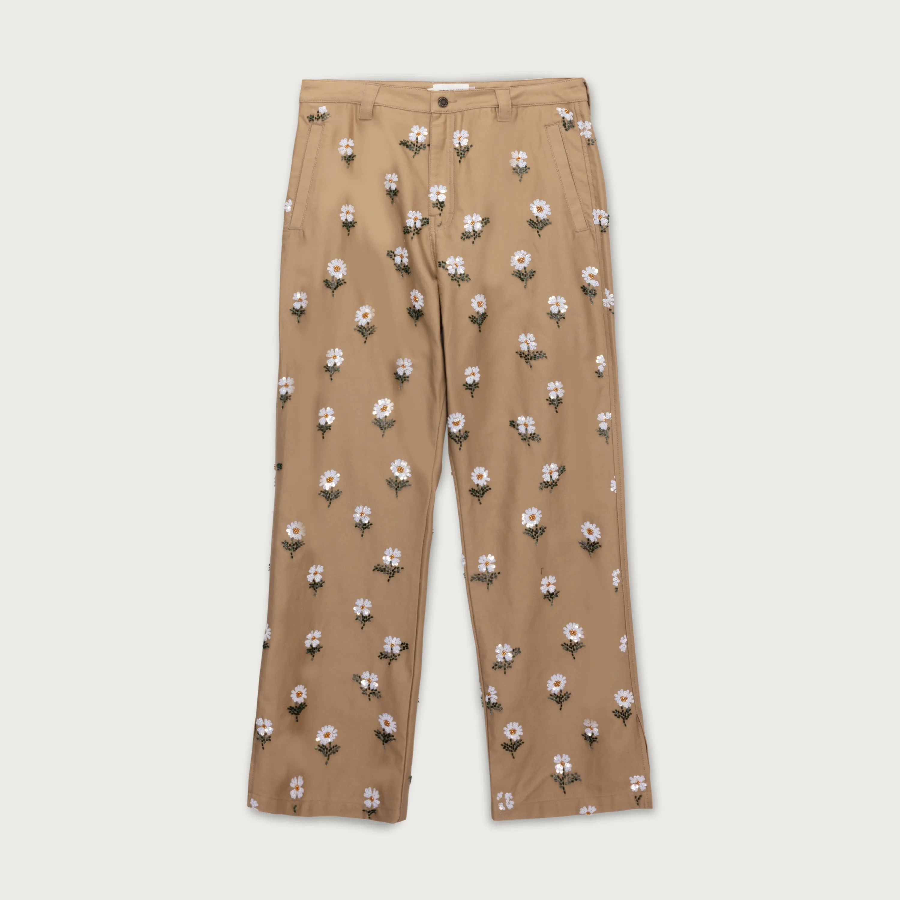 Flowers Beaded Pant - Taupe sold by Honor the Gift
