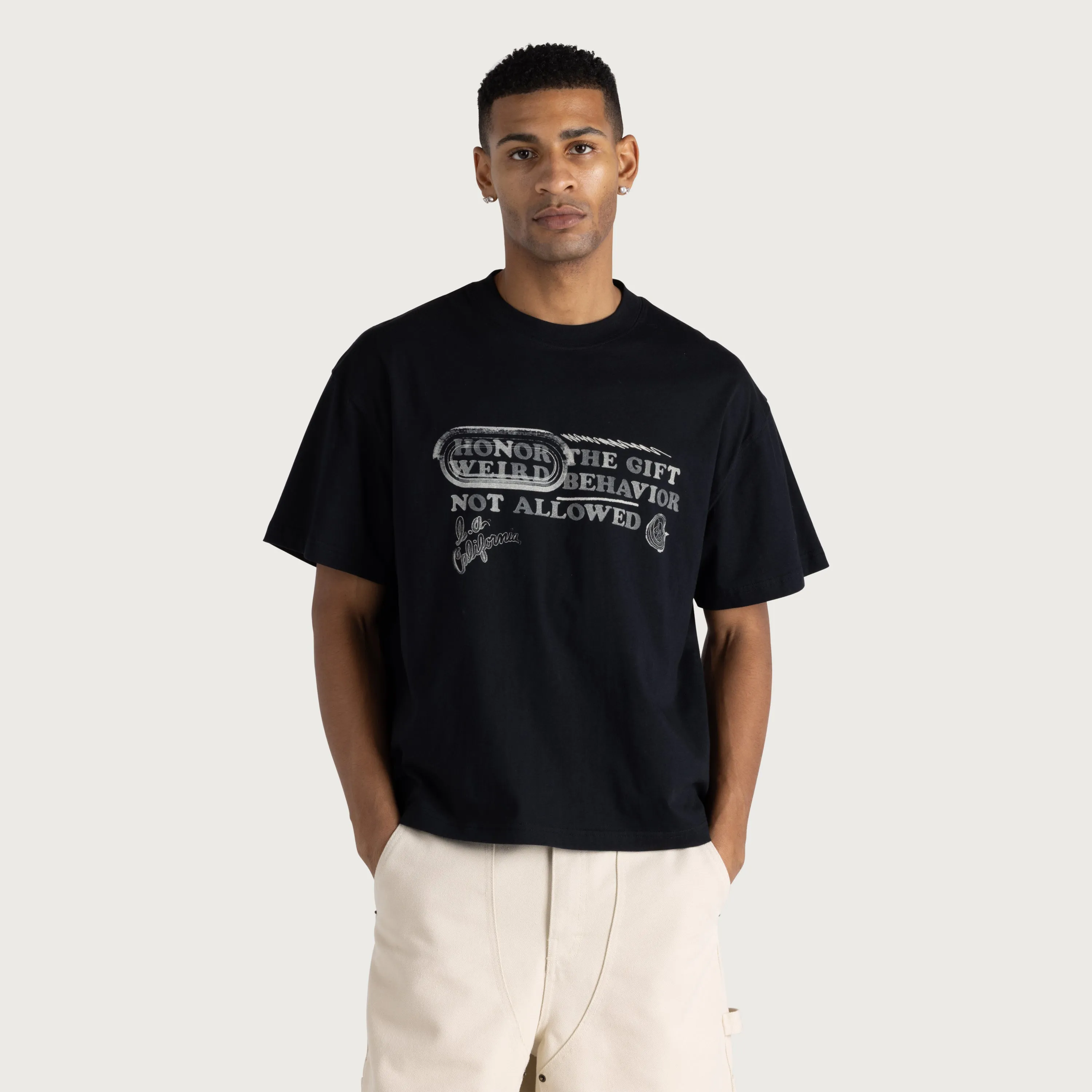 Weird Behavior S/S Tee - Black sold by Honor the Gift