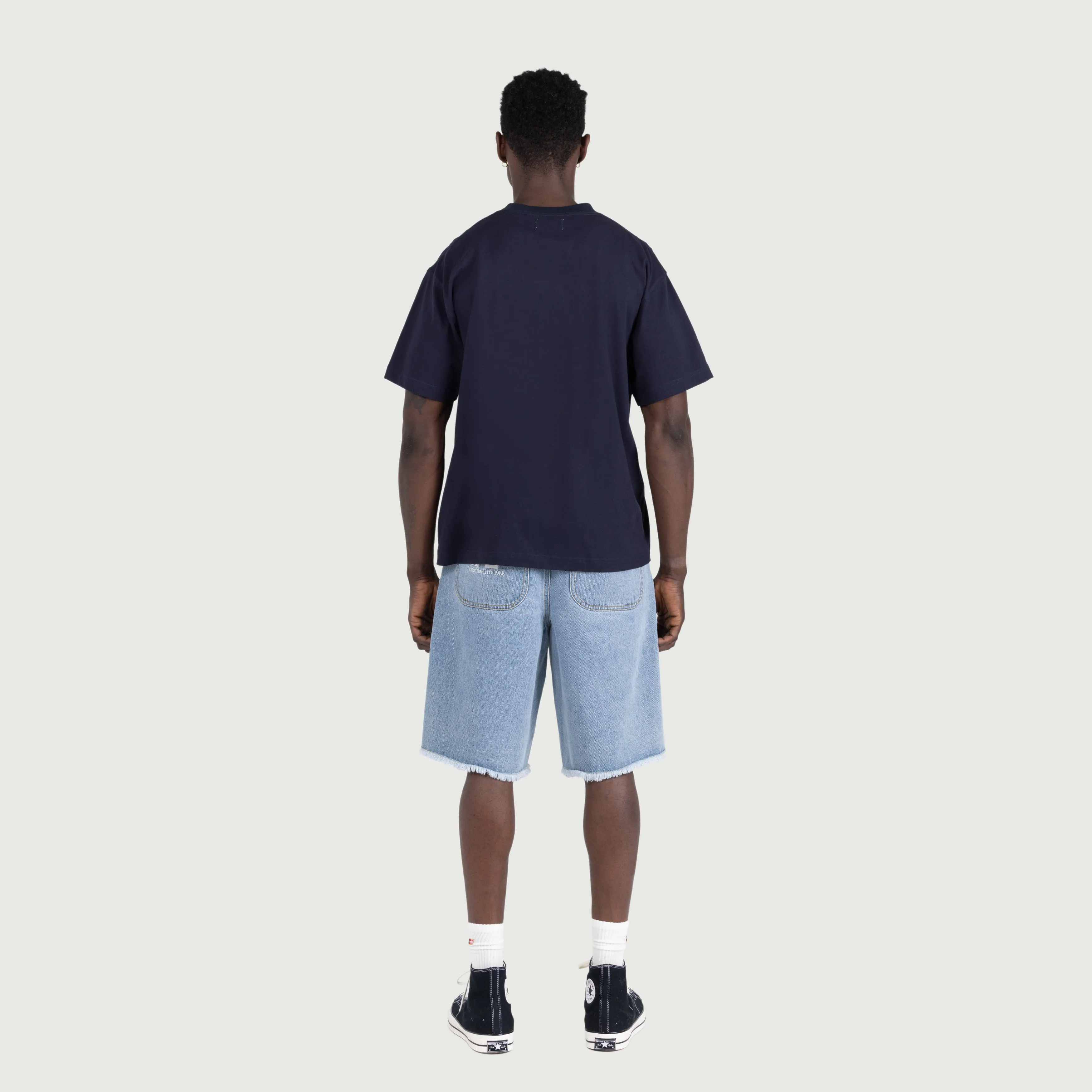 Frayed Edge 11" Denim Bermudas - Indigo sold by Honor the Gift product image thumbnail 3