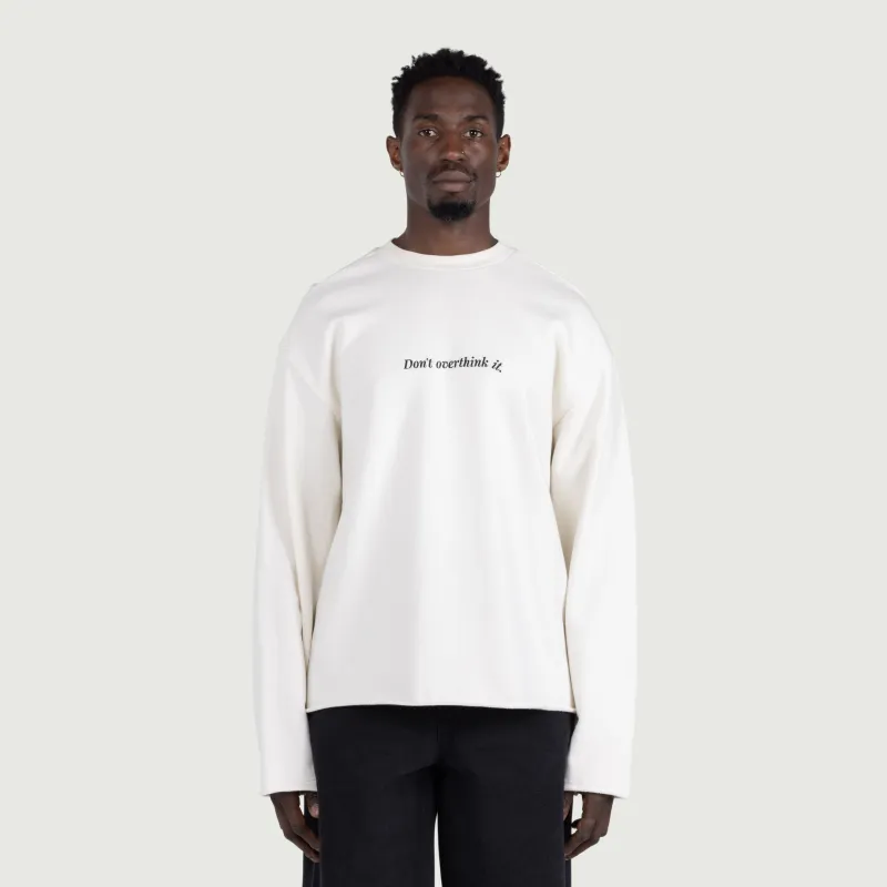 Dont Overthink It Crew - White made by Honor the Gift