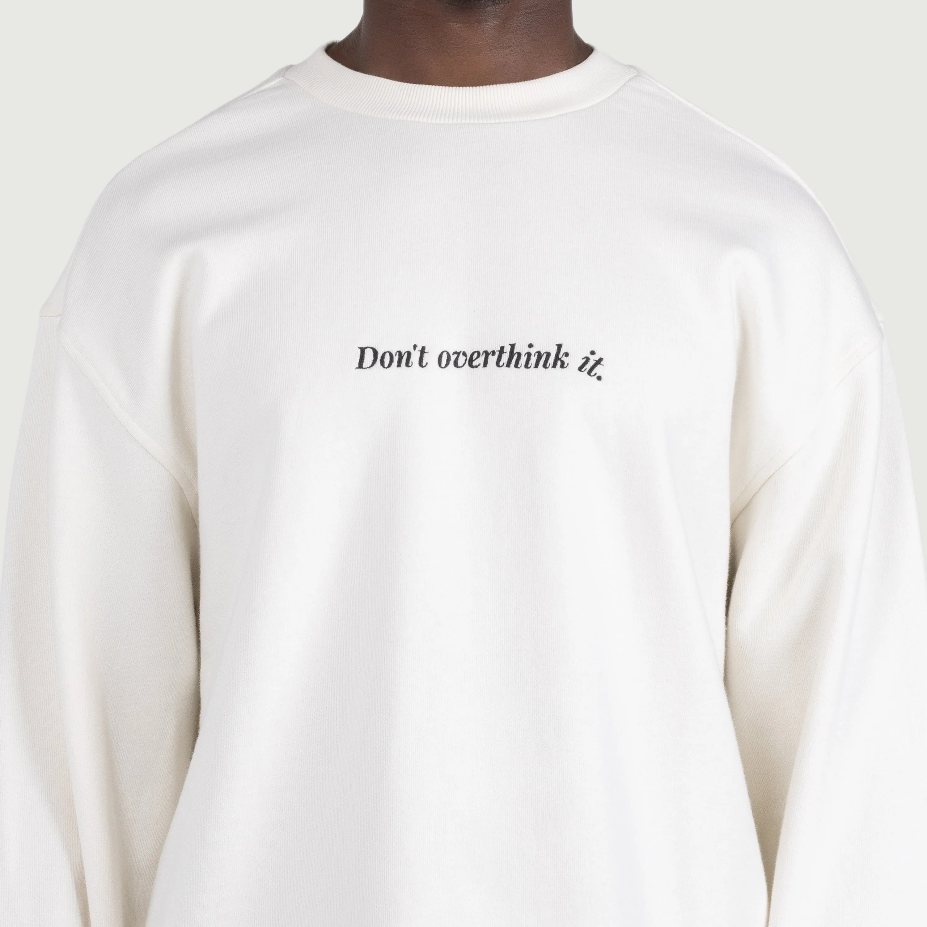Dont Overthink It Crew - White sold by Honor the Gift product image thumbnail 3