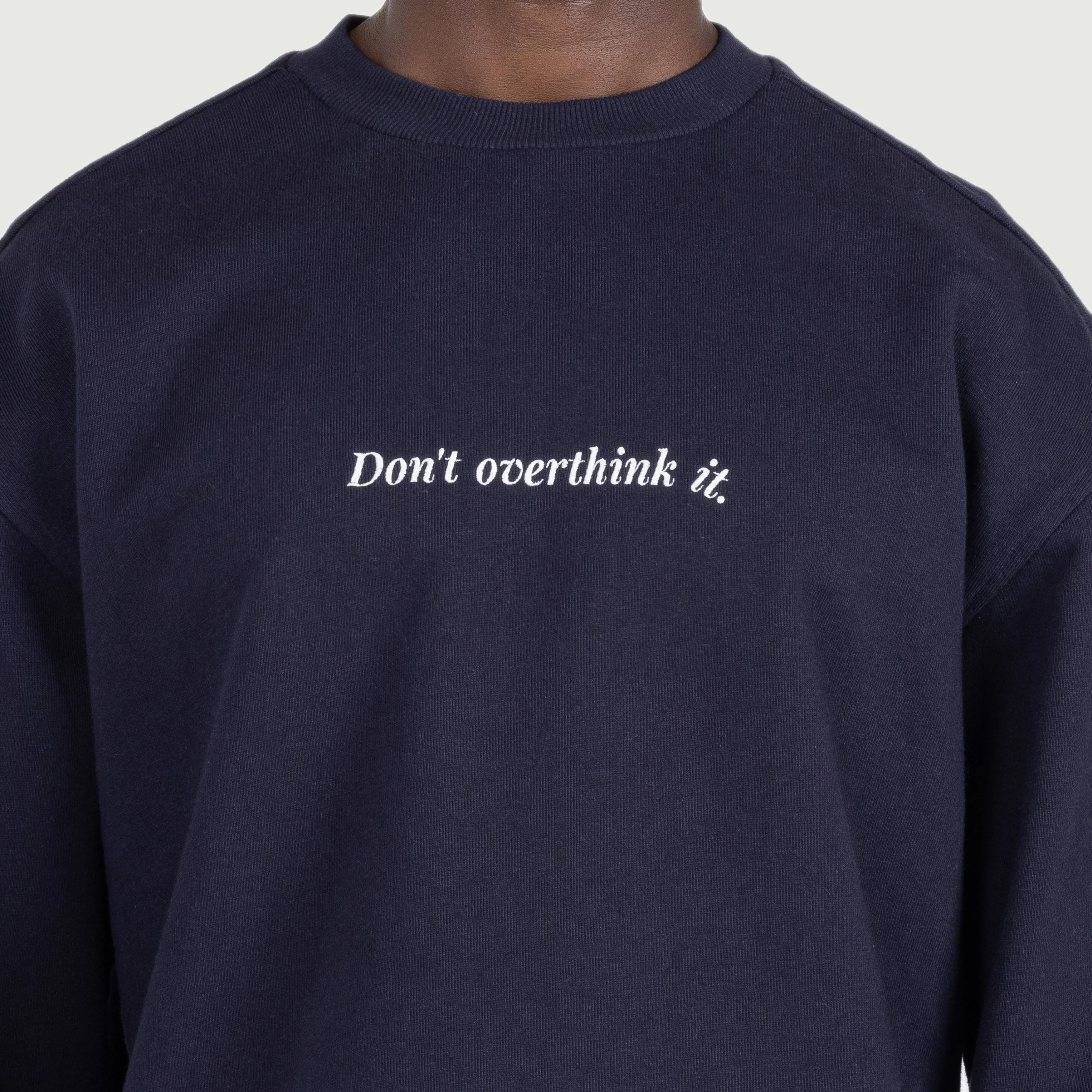 Dont Overthink It Crew - Navy sold by Honor the Gift product image thumbnail 3