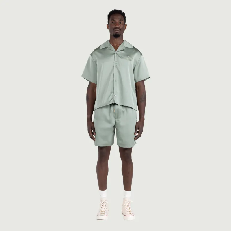 Satin Drawcord 7" Shorts - Sage made by Honor the Gift