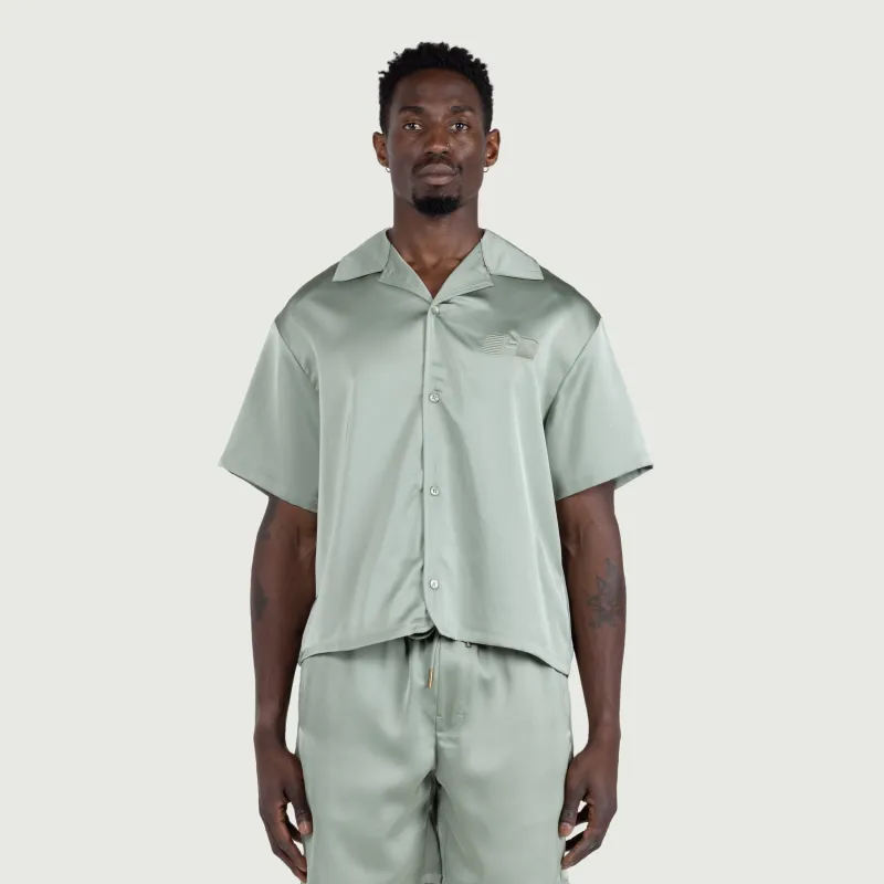 Satin Chest Logo Camp Collar - Sage made by Honor the Gift
