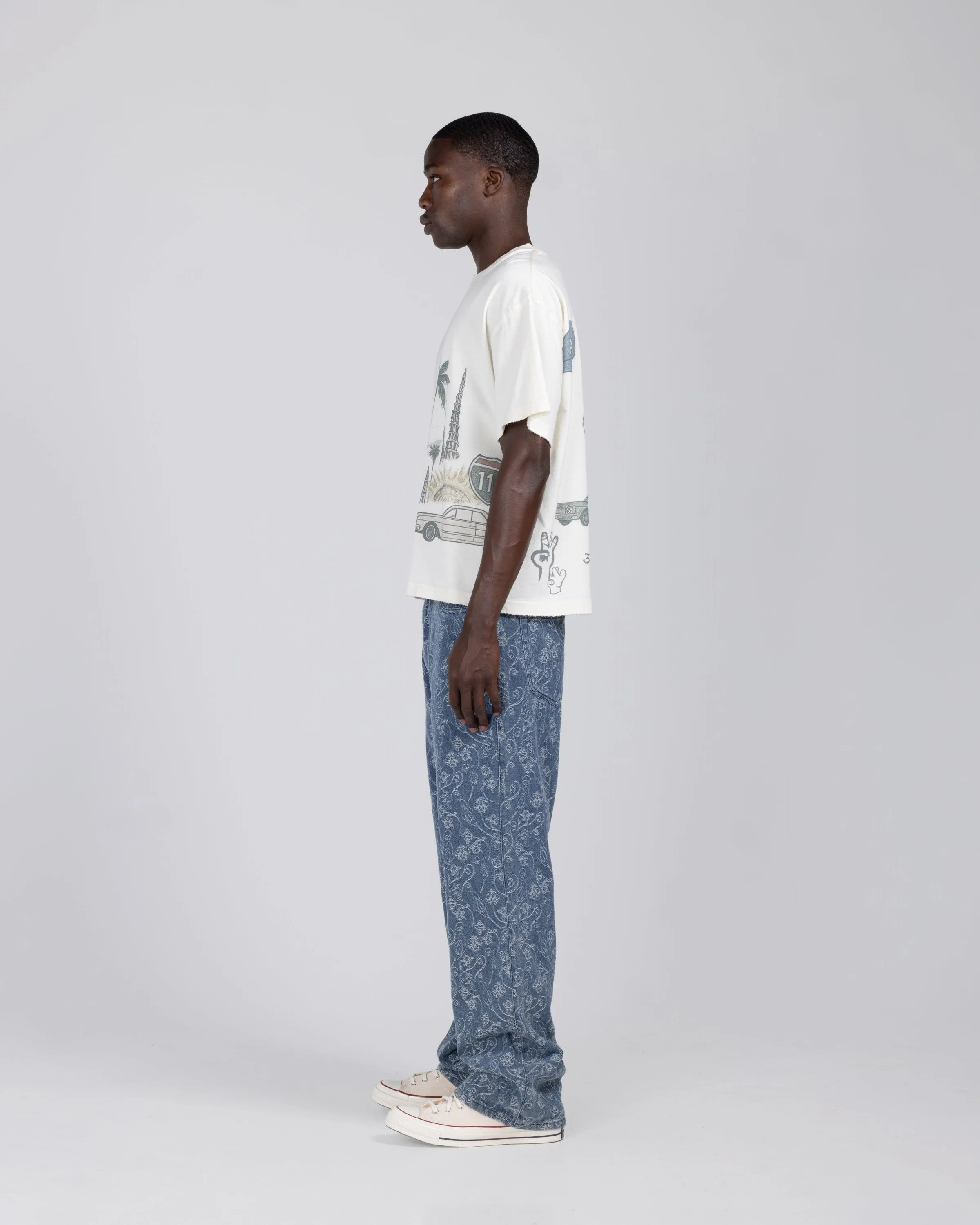 Washed 5 Pocket Denim - Light Indigo sold by Honor the Gift product image thumbnail 5