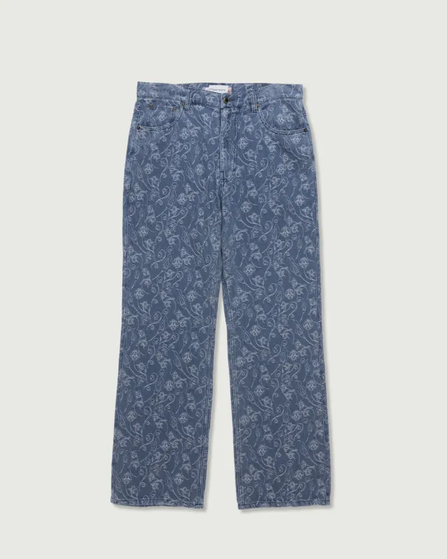 Washed 5 Pocket Denim - Light Indigo made by Honor the Gift