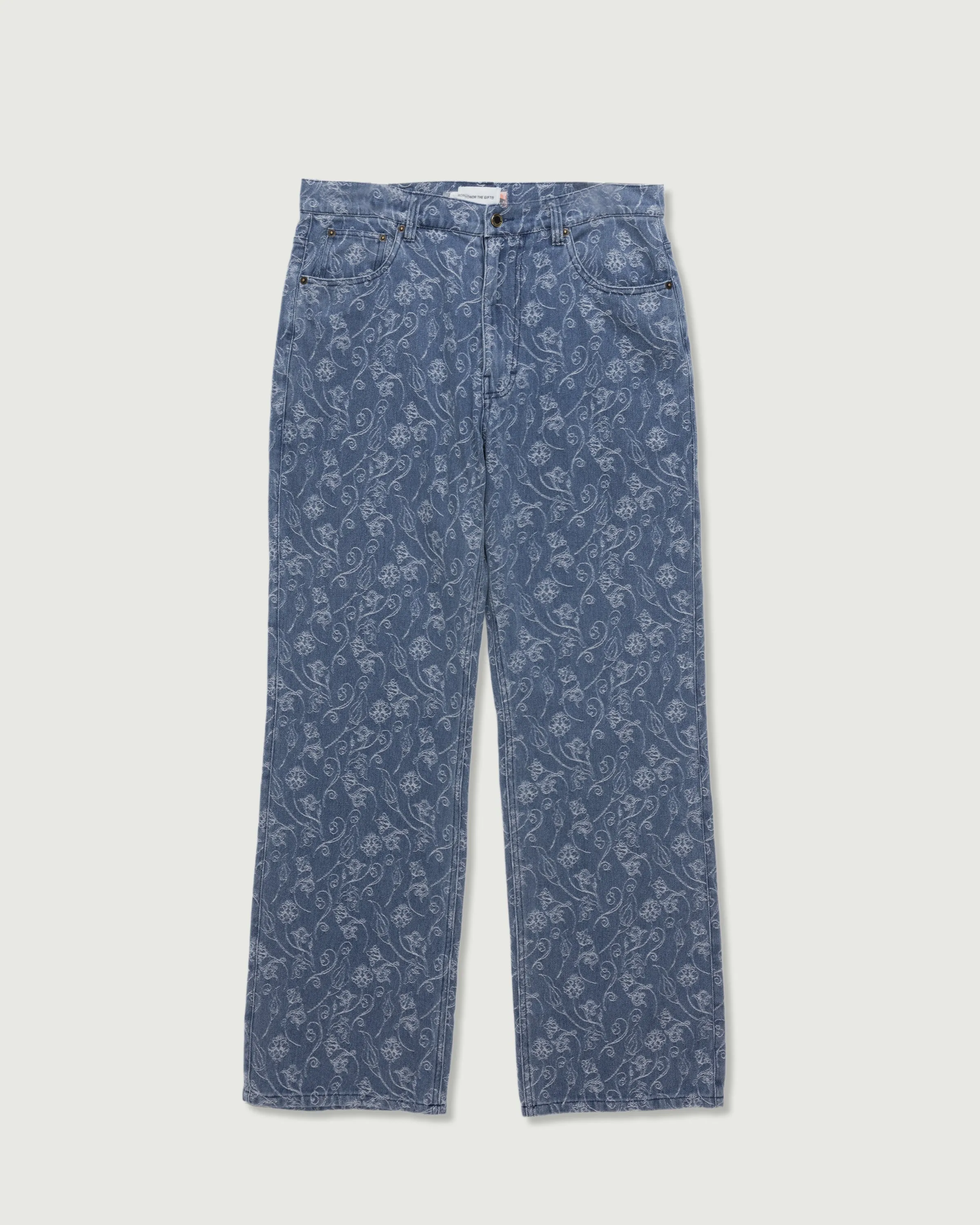 Washed 5 Pocket Denim - Light Indigo sold by Honor the Gift