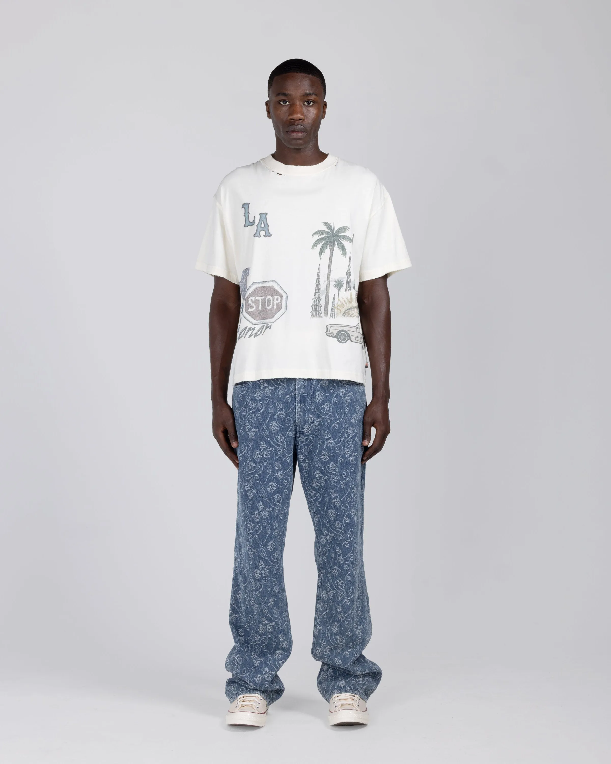 Washed 5 Pocket Denim - Light Indigo sold by Honor the Gift product image thumbnail 3