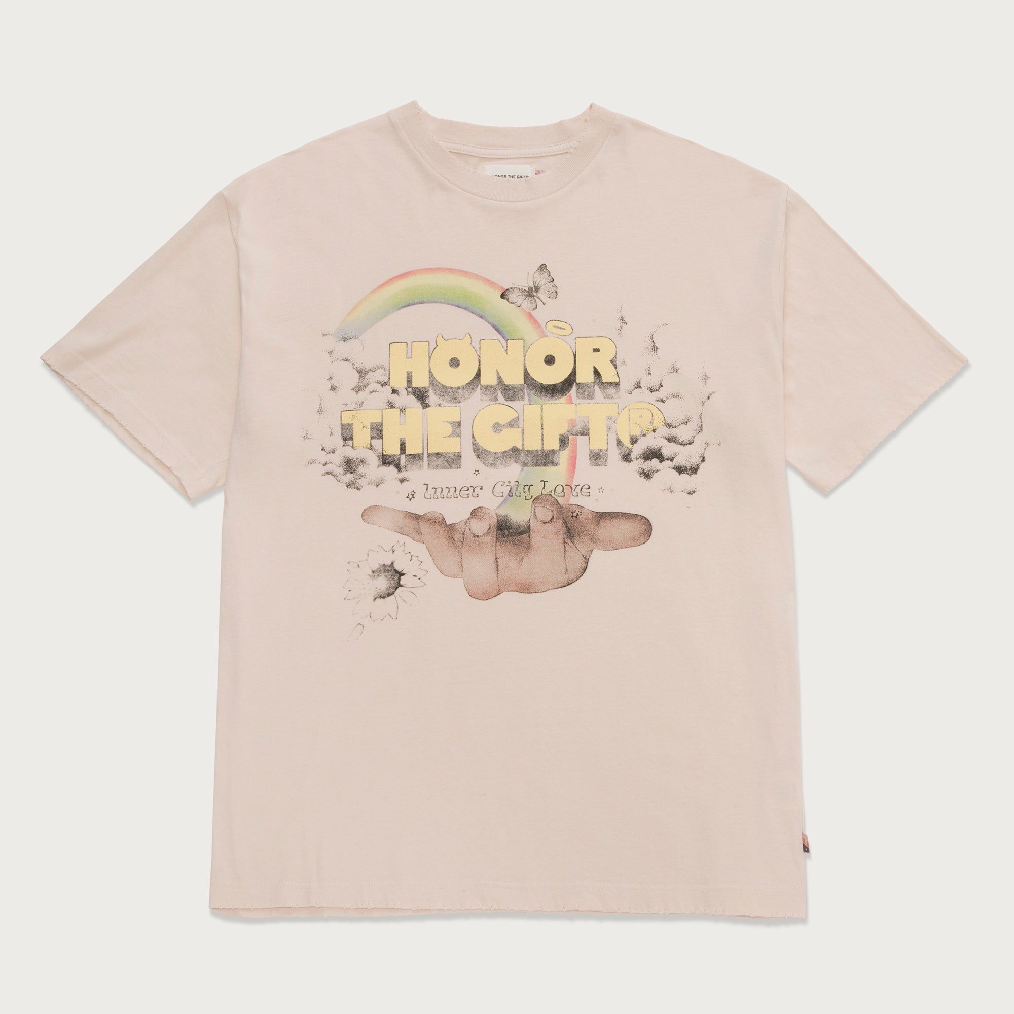Palms T-Shirt - Cream sold by Honor the Gift