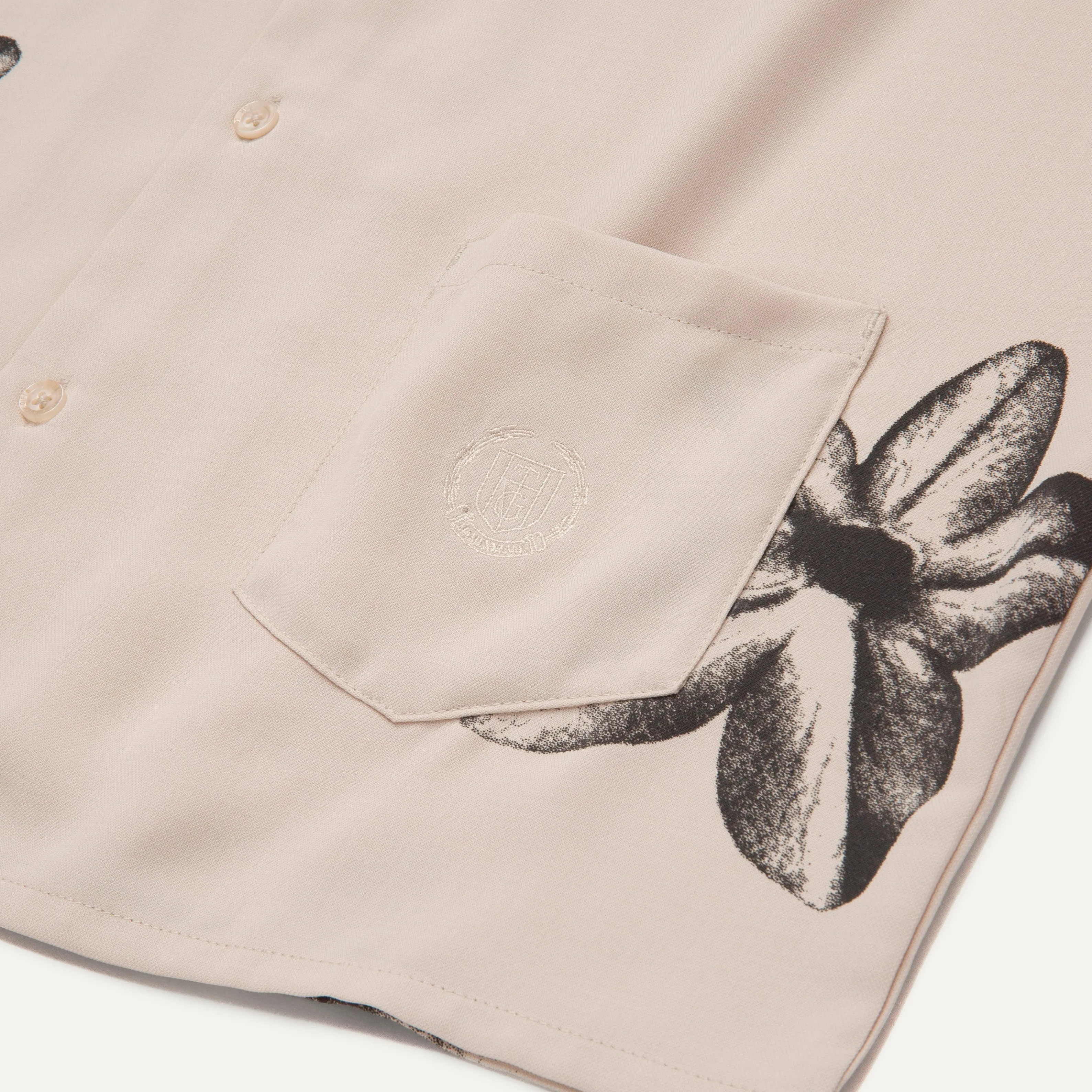 Womens Floral Camp S/S Button Up - Cream sold by Honor the Gift product image thumbnail 5