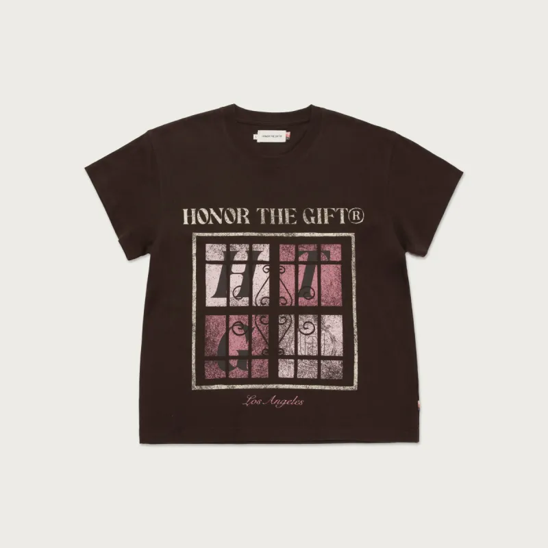 Womens HTG® Window Knit T-Shirt - Black sold by Honor the Gift