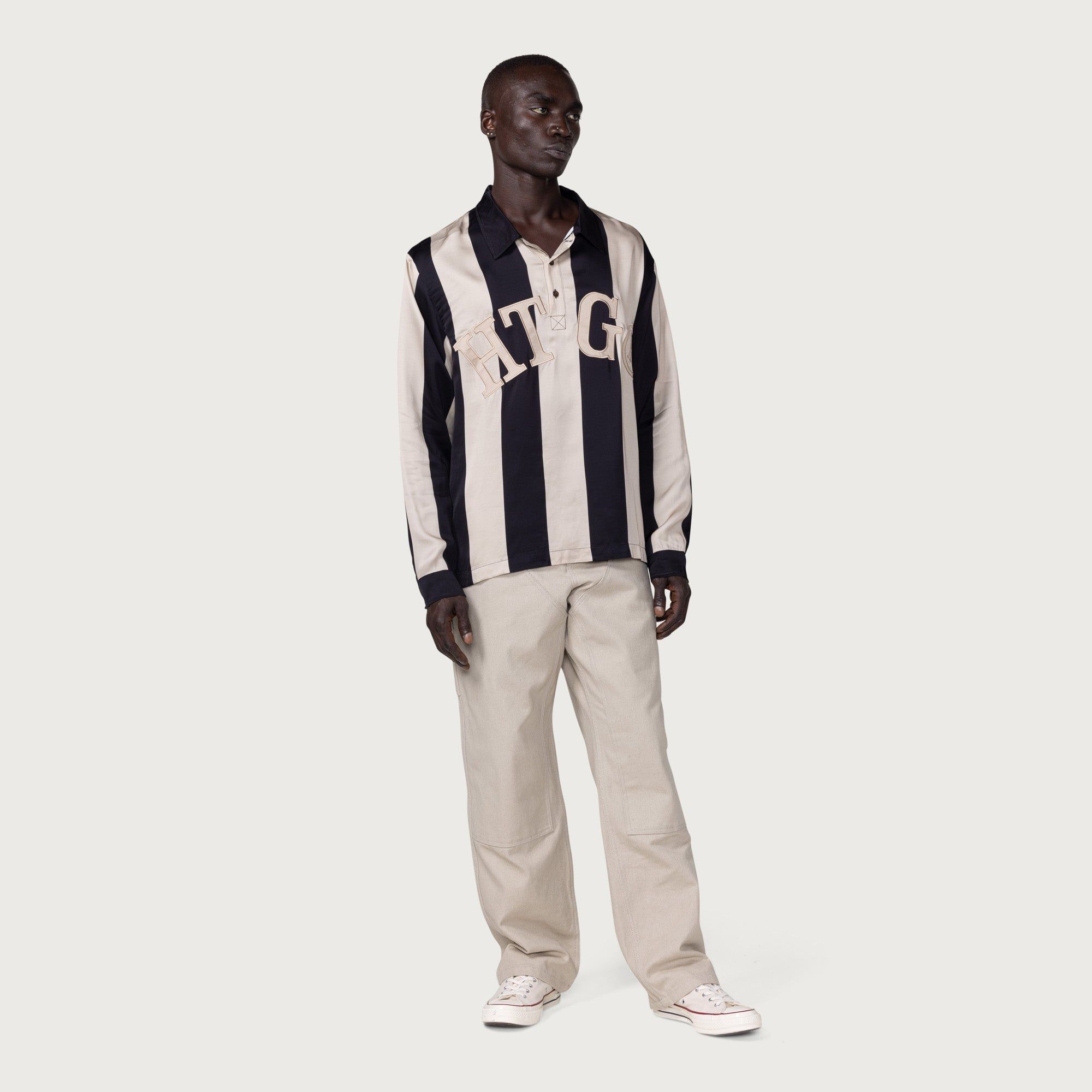 HTG® Stripe Rugby - Black sold by Honor the Gift product image thumbnail 2