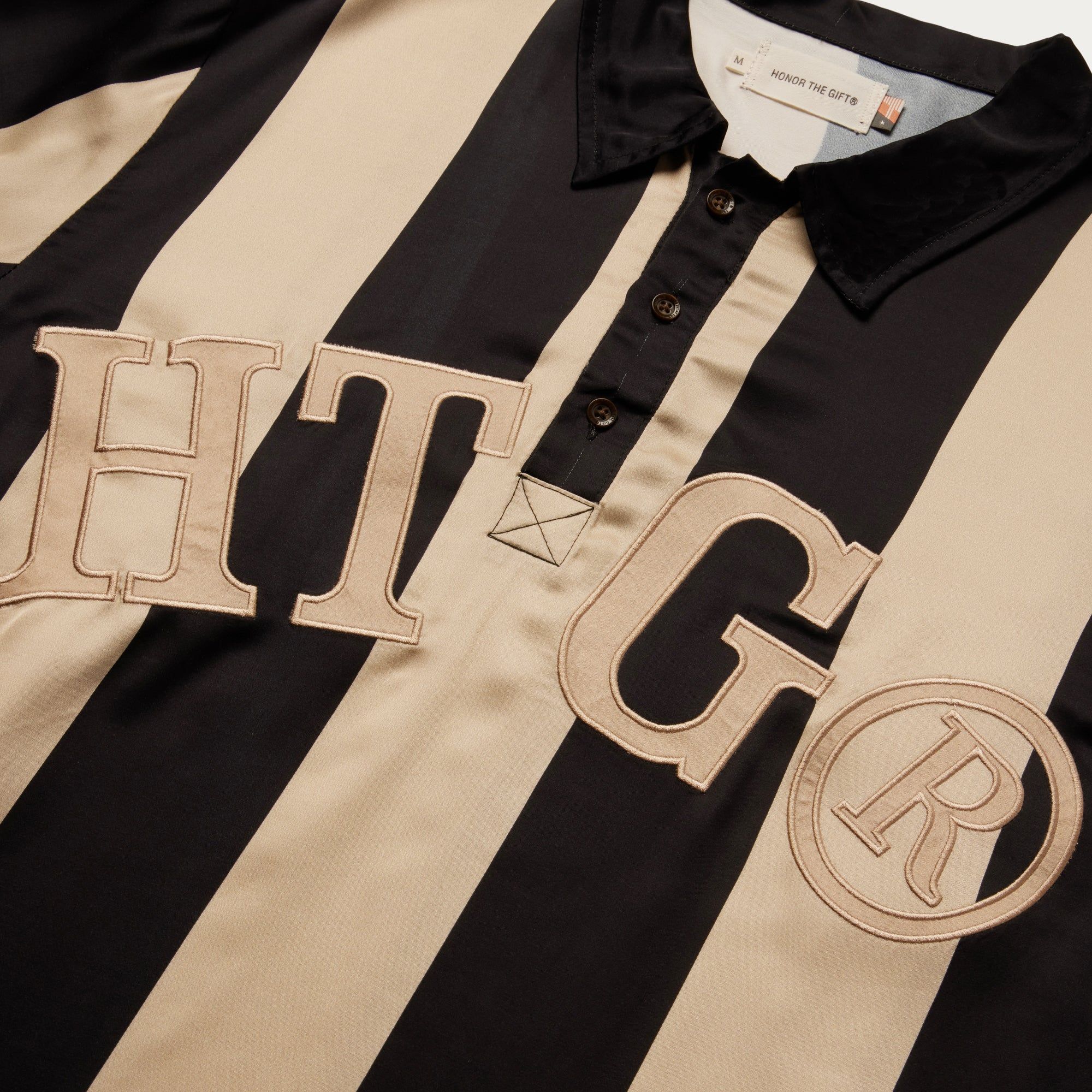 HTG® Stripe Rugby - Black sold by Honor the Gift product image thumbnail 3