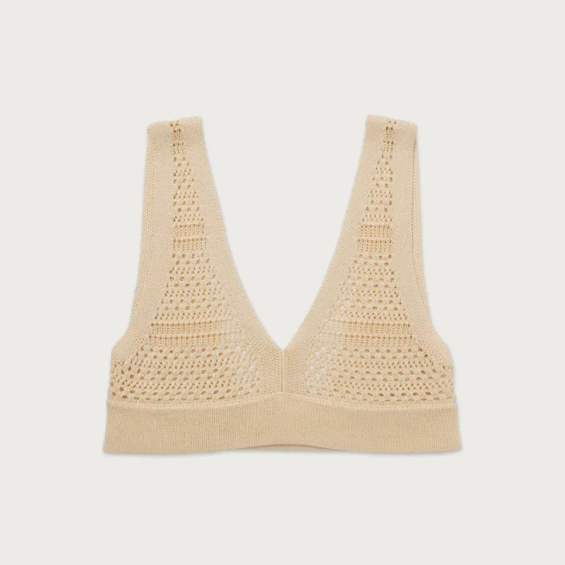Womens Crochet Bralette - Cream sold by Honor the Gift