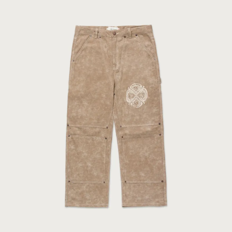 Washed Carpenter Ankle Pant - Tan sold by Honor the Gift