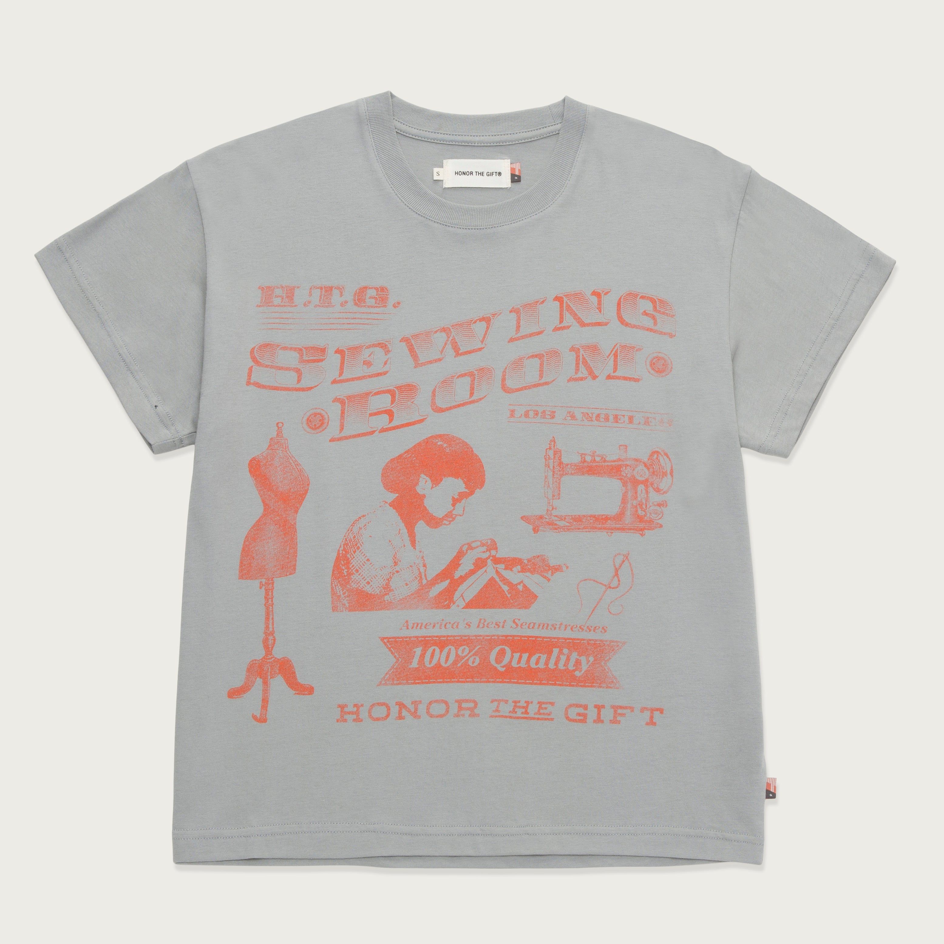 Womens Sewing Room T-Shirt - Slate sold by Honor the Gift