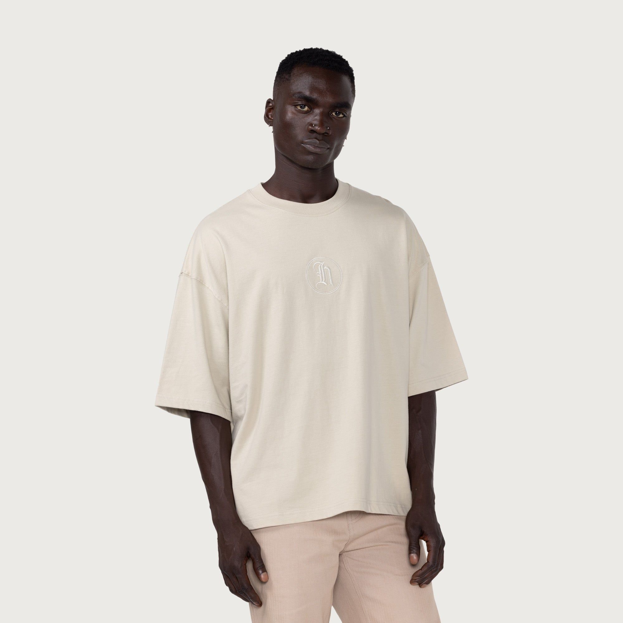 H Stamp Box T-Shirt - Bone sold by Honor the Gift product image thumbnail 5