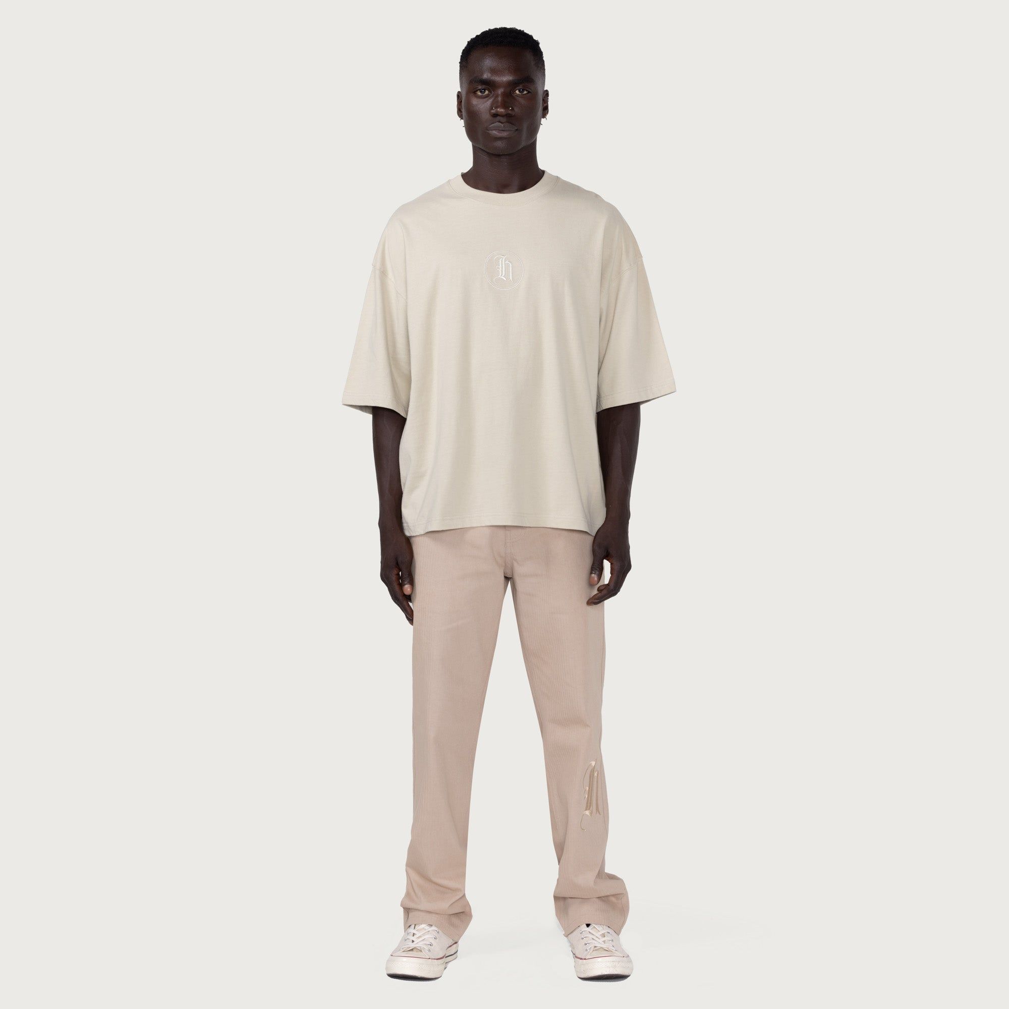 H Stamp Box T-Shirt - Bone sold by Honor the Gift product image thumbnail 3