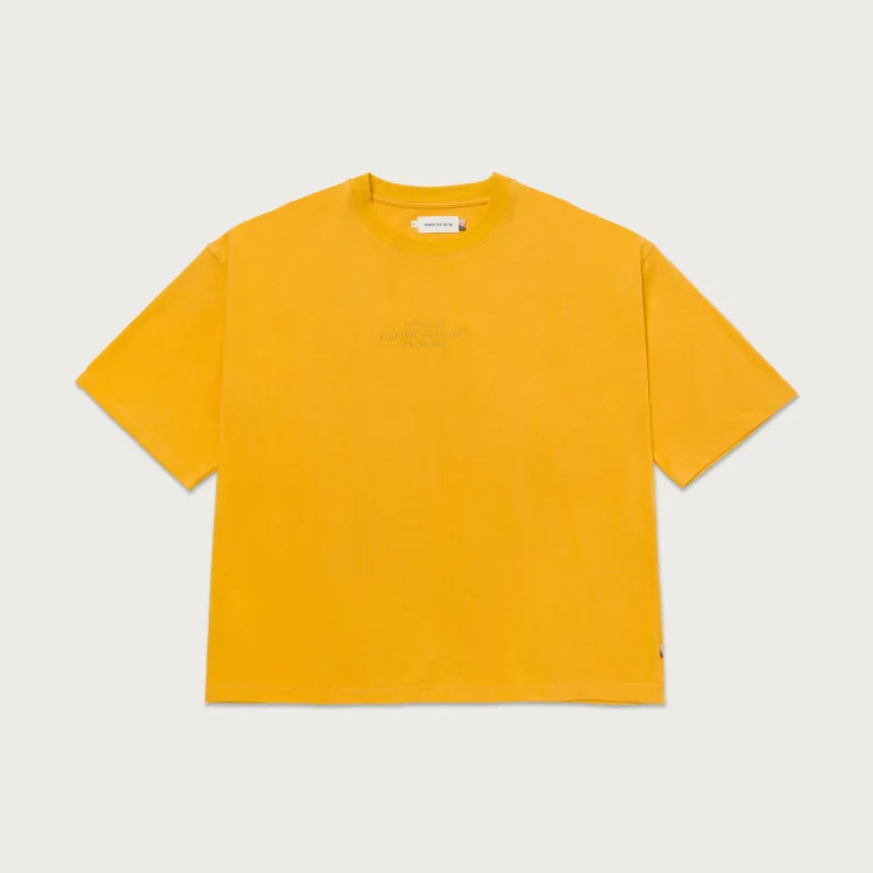 Embroidery Box T-Shirt - Yellow sold by Honor the Gift