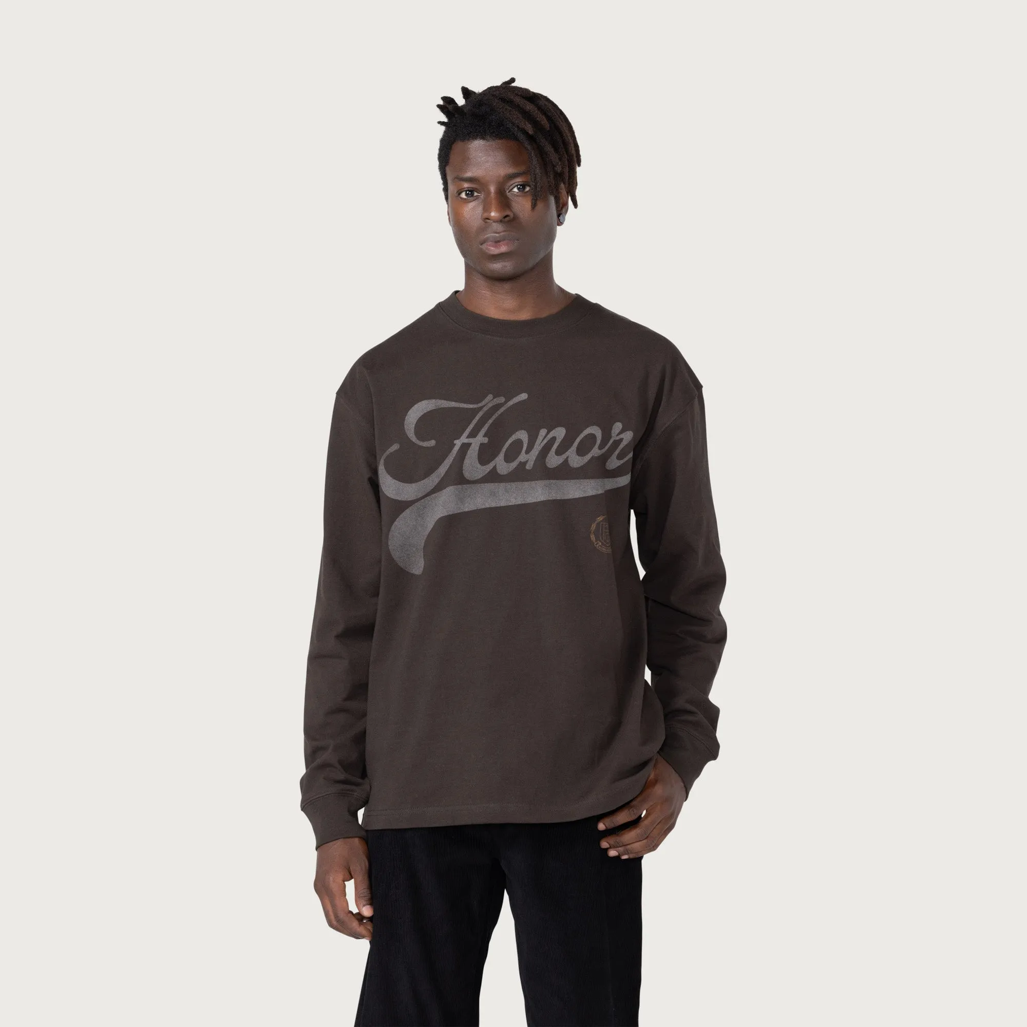 Holiday Script L/S T-Shirt - Black sold by Honor the Gift product image thumbnail 5