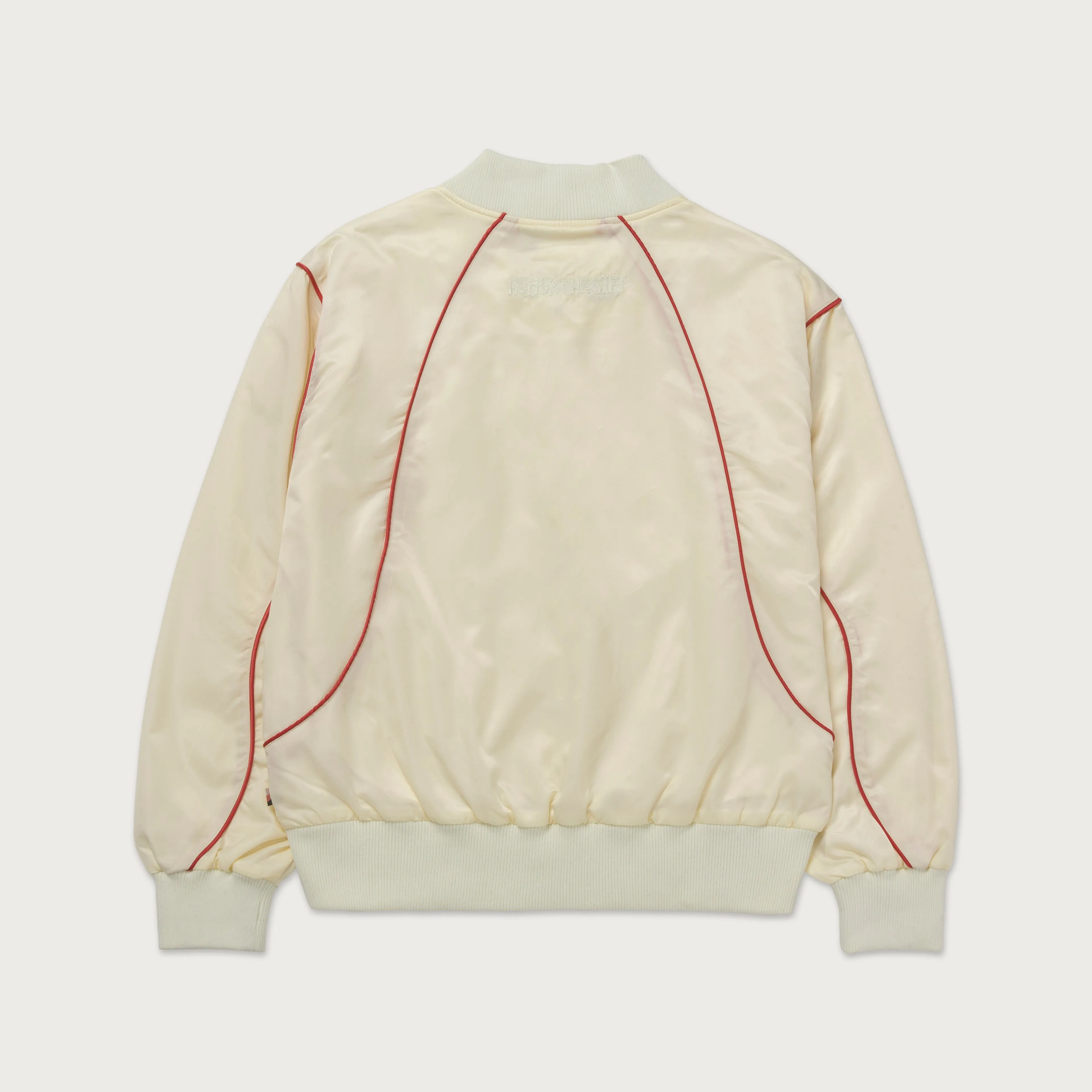 Satin Bomber Jacket - Bone sold by Honor the Gift product image thumbnail 2