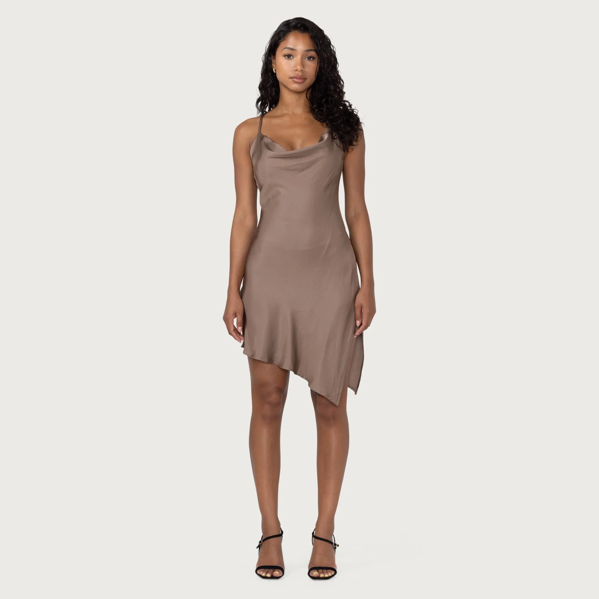 Womens Silk Slip Dress - Brown sold by Honor the Gift product image thumbnail 3