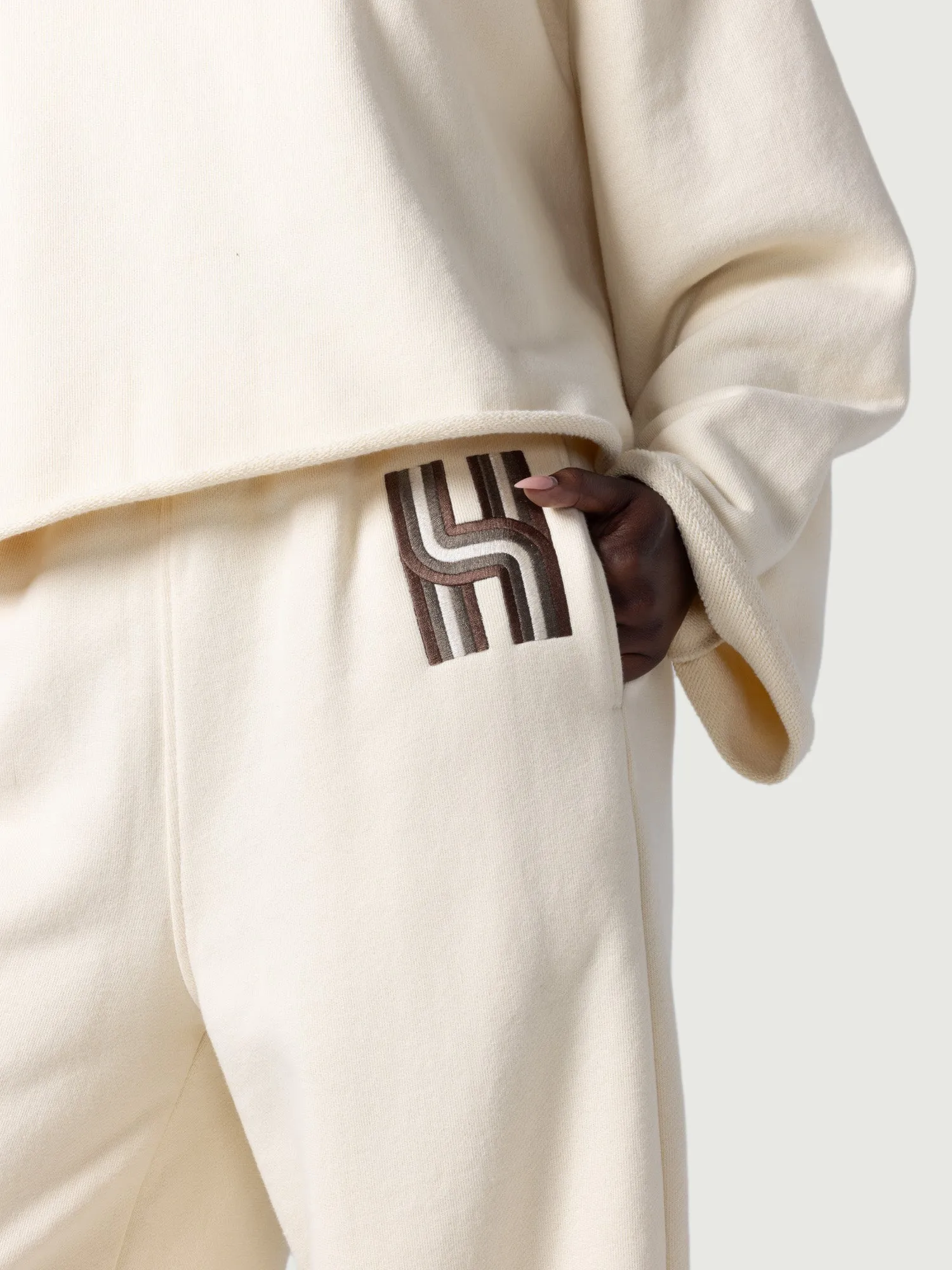 Womens Wide Leg Sweat Pant - Cream sold by Honor the Gift product image thumbnail 5