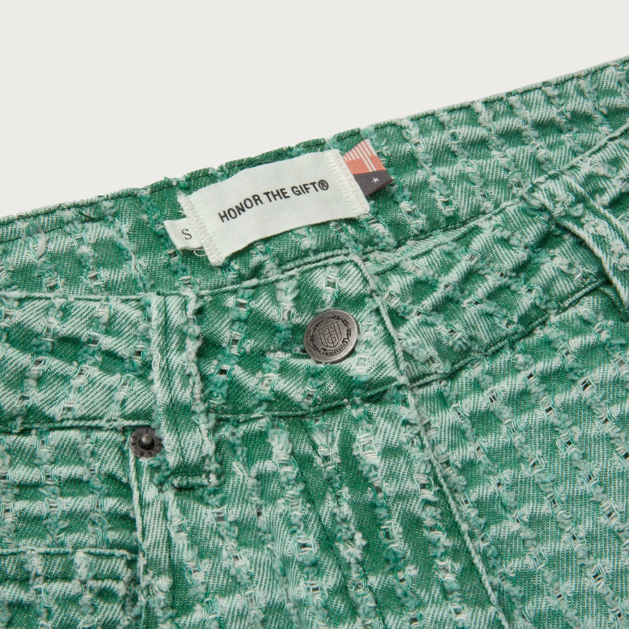 Womens Novelty Denim Pant - Teal sold by Honor the Gift product image thumbnail 4