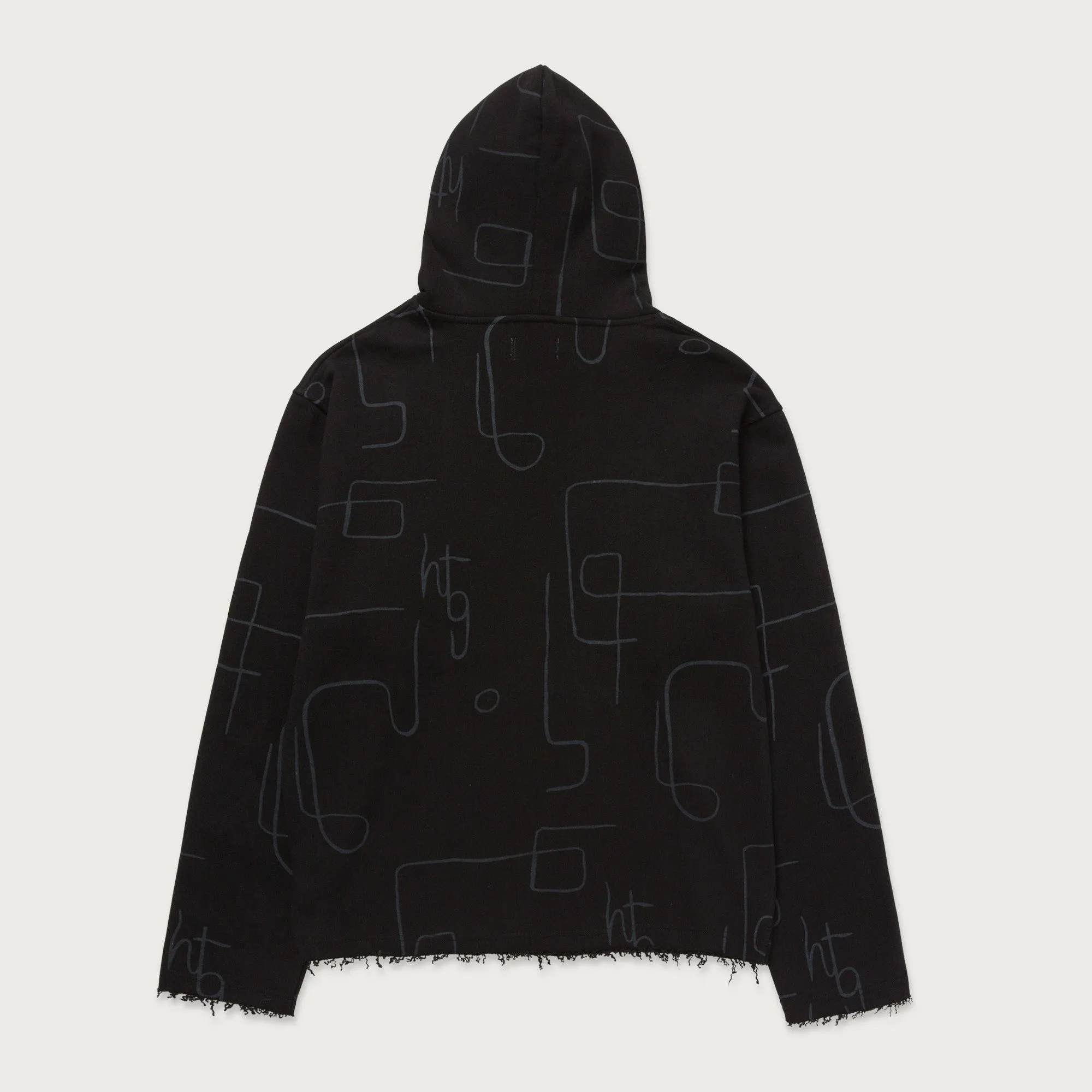 Novelty Printed Terry Hoodie - Black sold by Honor the Gift product image thumbnail 2