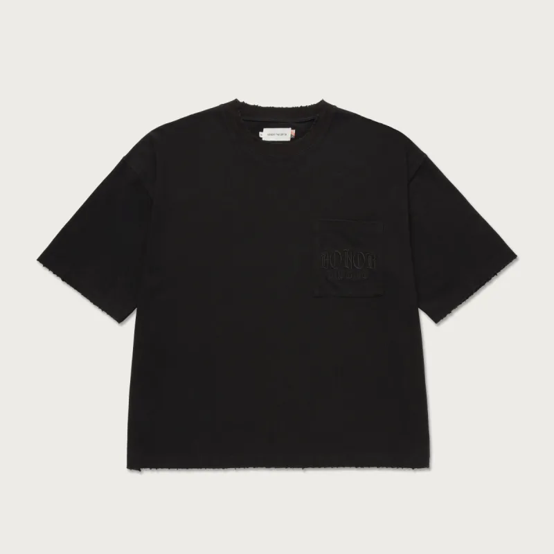 Embroidered Pocket T-Shirt - Black sold by Honor the Gift