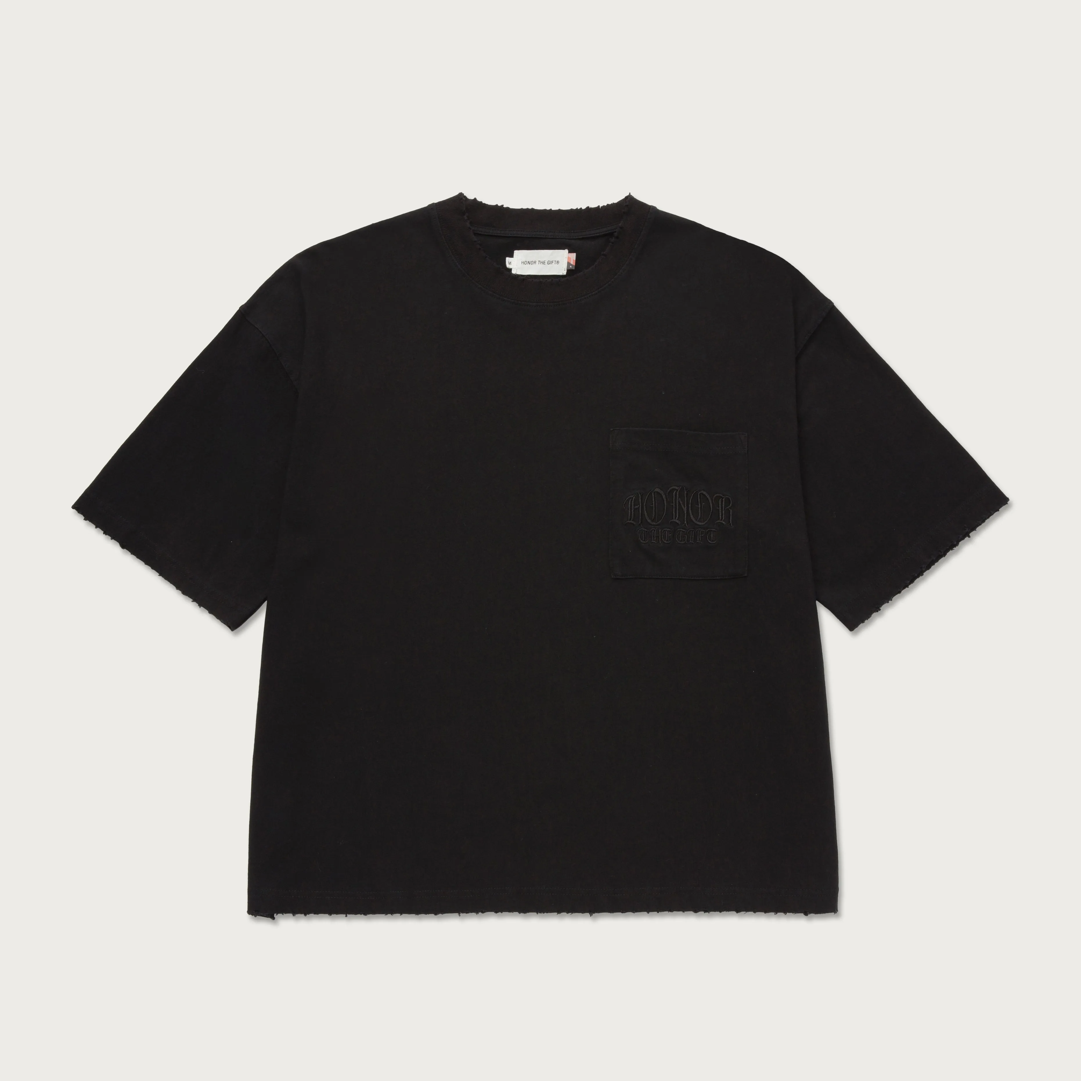 Embroidered Pocket T-Shirt - Black sold by Honor the Gift